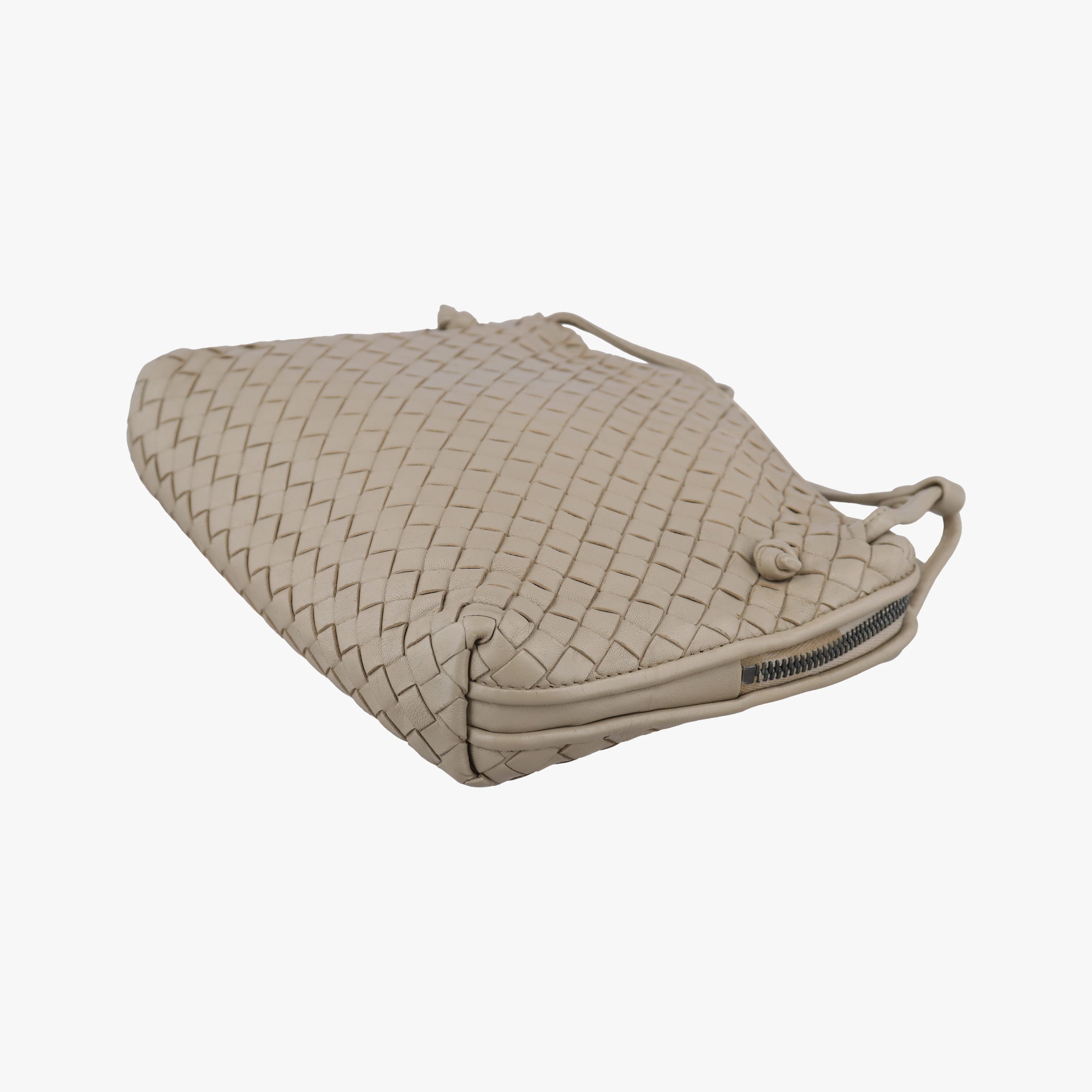 Pre-owned Bottega Veneta Nodini Beige lambskin  shoulderbag | stylenewstar