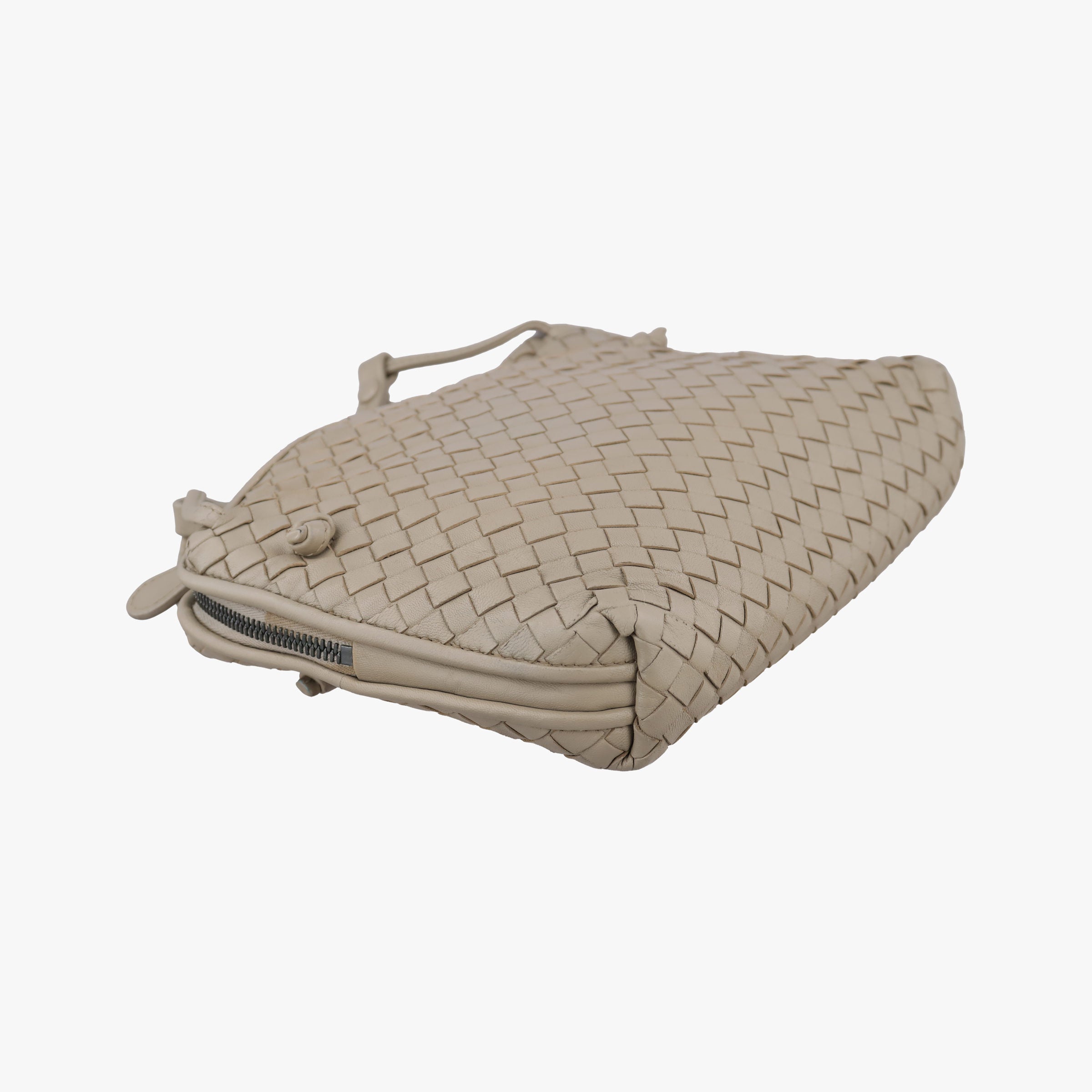 Pre-owned Bottega Veneta Nodini Beige lambskin  shoulderbag | stylenewstar