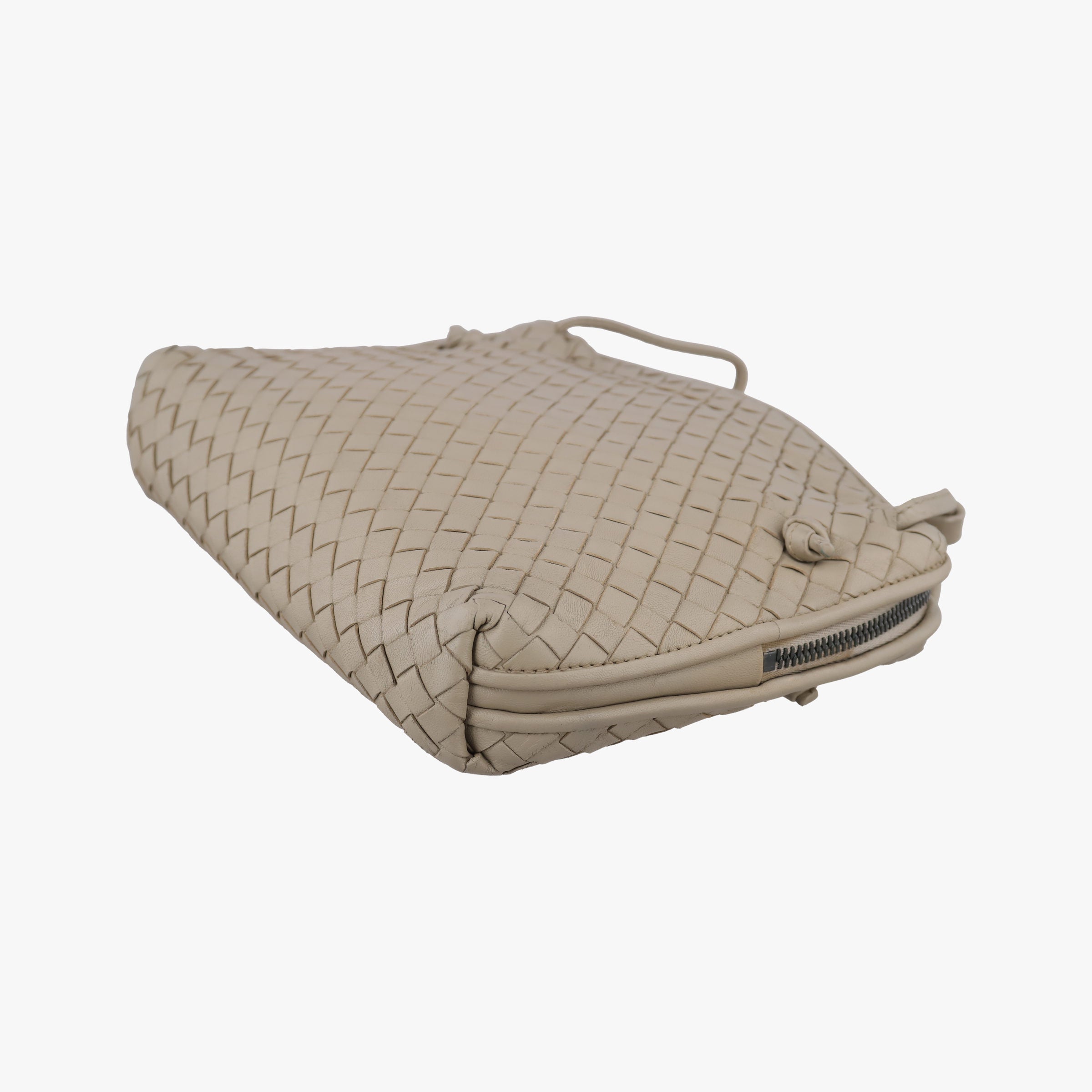 Pre-owned Bottega Veneta Nodini Beige lambskin  shoulderbag | stylenewstar