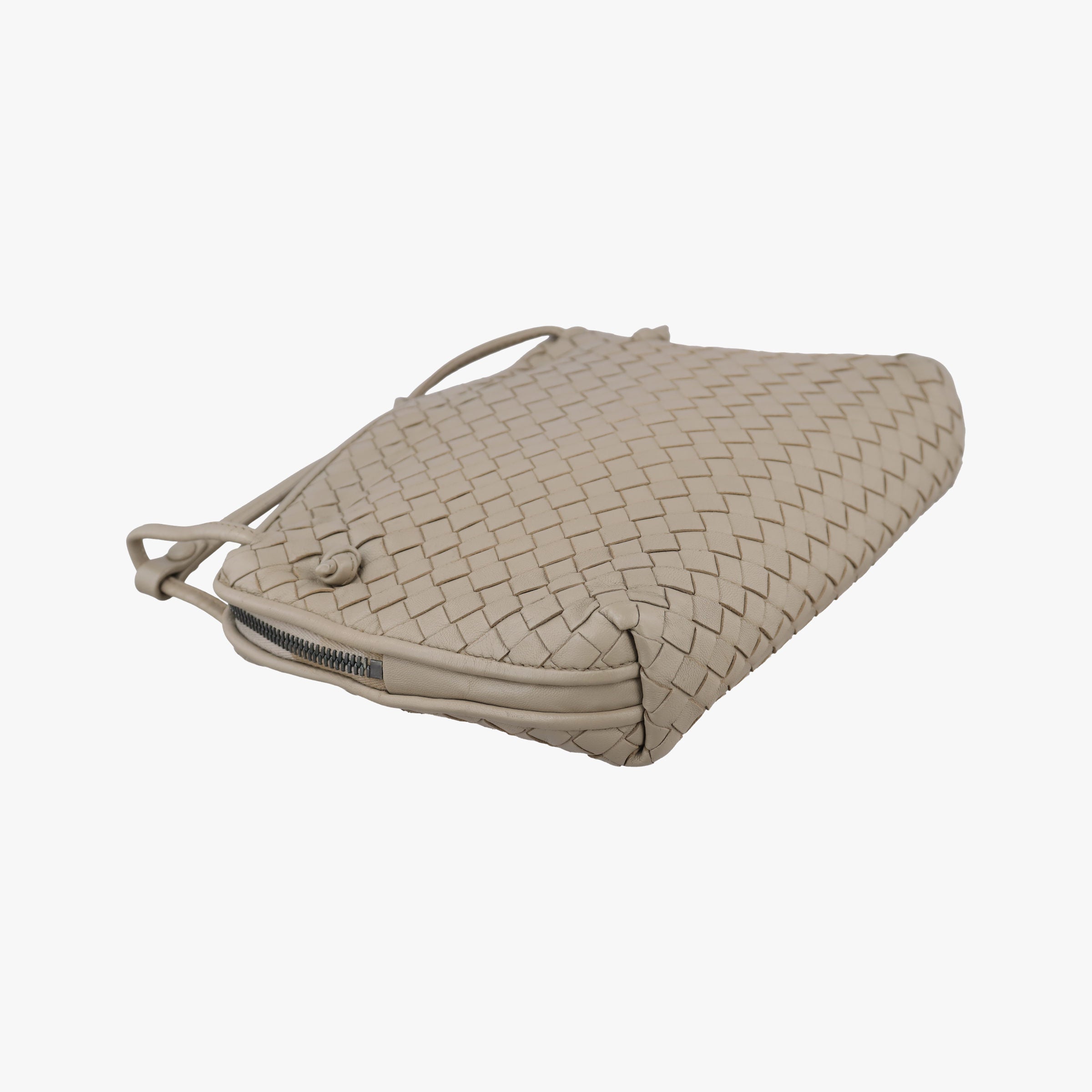 Pre-owned Bottega Veneta Nodini Beige lambskin  shoulderbag | stylenewstar