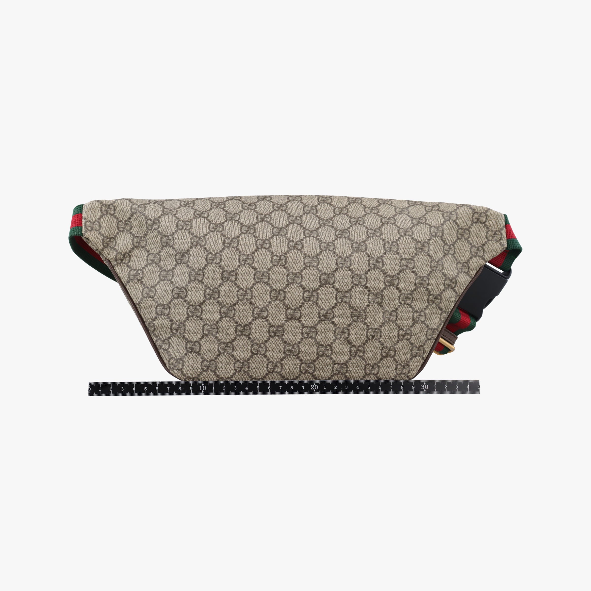 Pre-owned Gucci GG Supreme Courrier beige×Multi PVC coated canvas 529711 bum bag/waist bag | stylenewstar