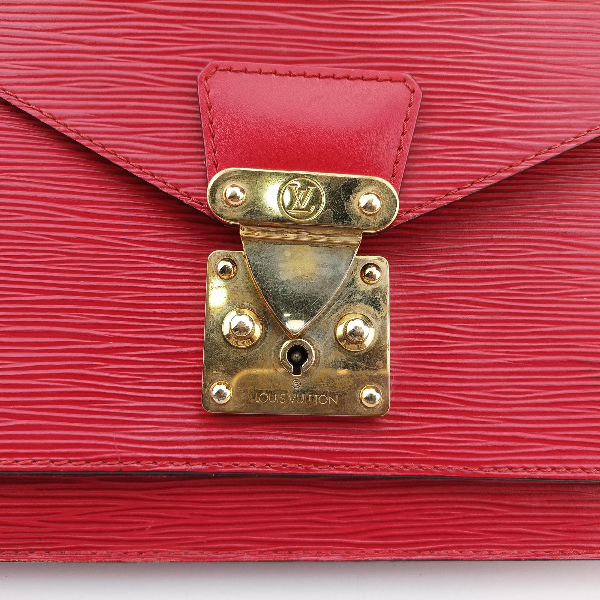 Secondhand Louis Vuitton MONCEAU Castilian Red Epi M52122 shoulderbag | stylenewstar