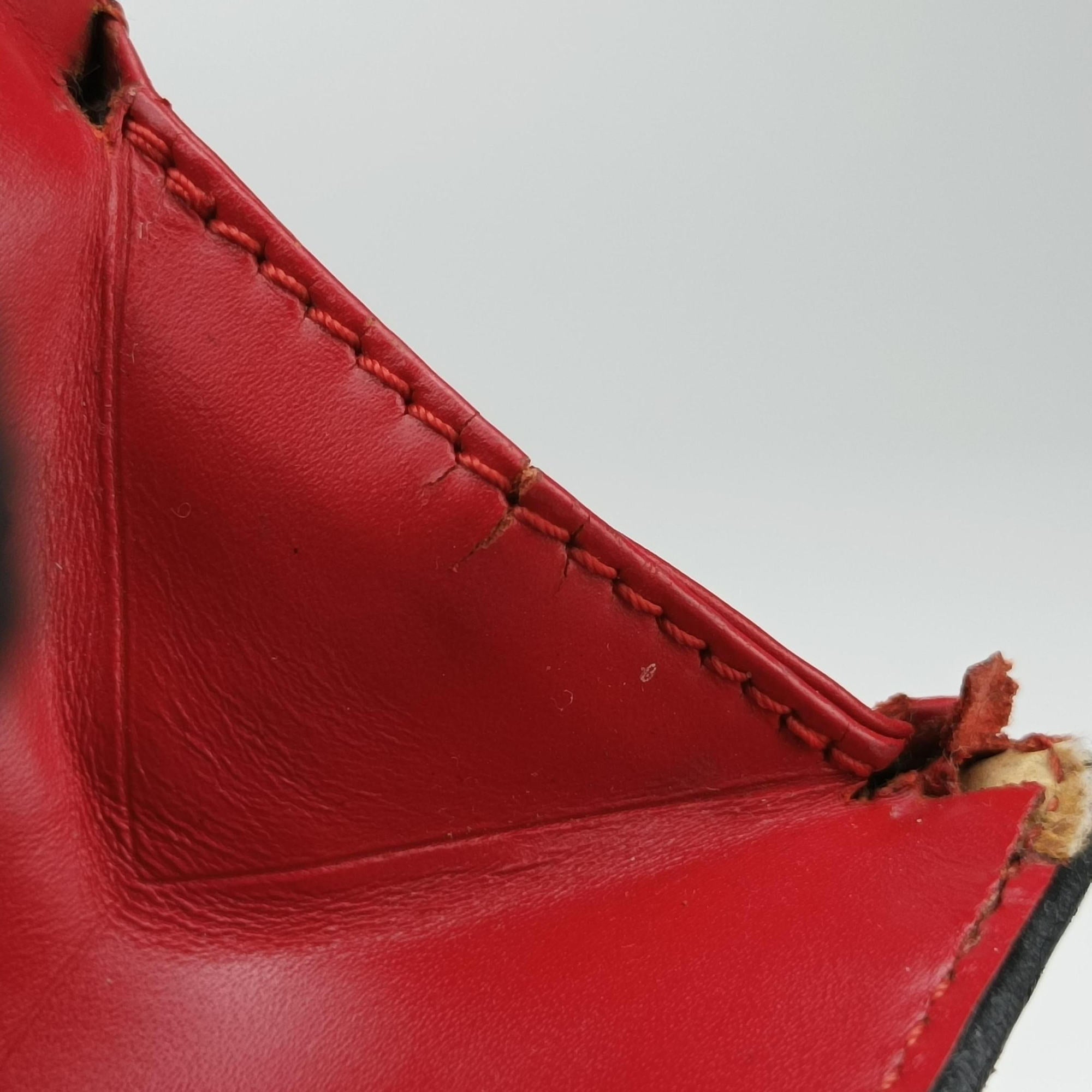 Secondhand Louis Vuitton MONCEAU Castilian Red Epi M52122 shoulderbag | stylenewstar