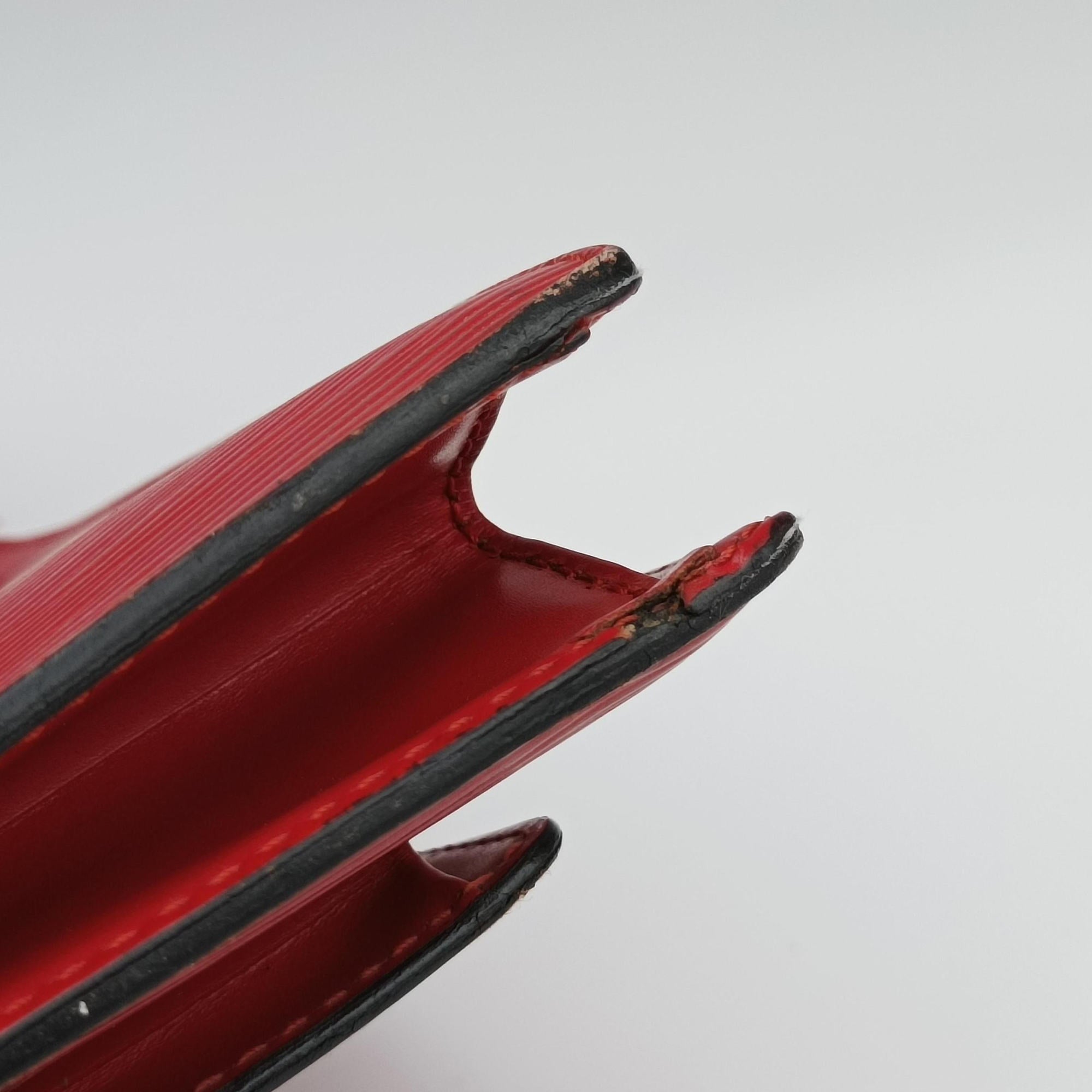 Secondhand Louis Vuitton MONCEAU Castilian Red Epi M52122 shoulderbag | stylenewstar