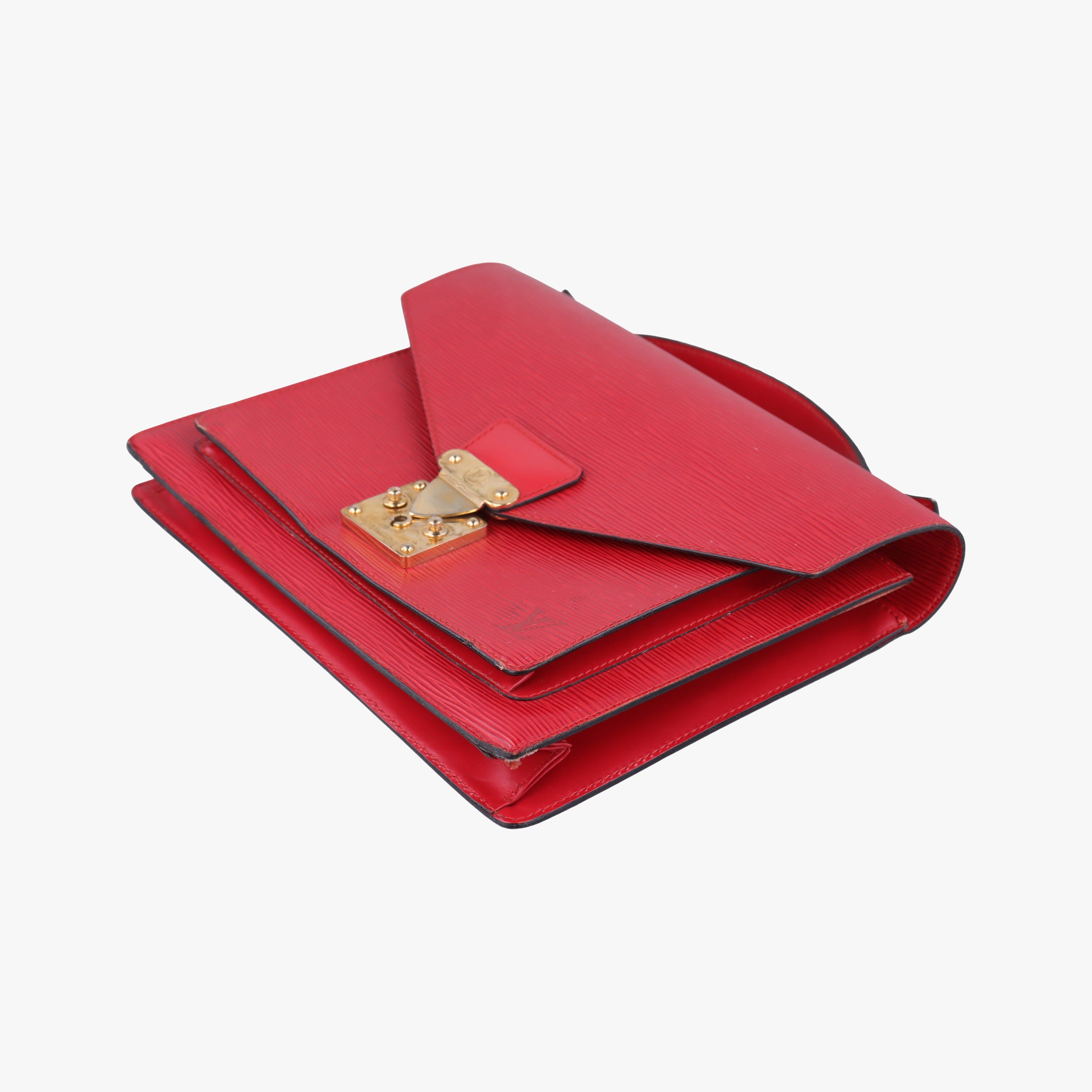 Secondhand Louis Vuitton MONCEAU Castilian Red Epi M52122 shoulderbag | stylenewstar
