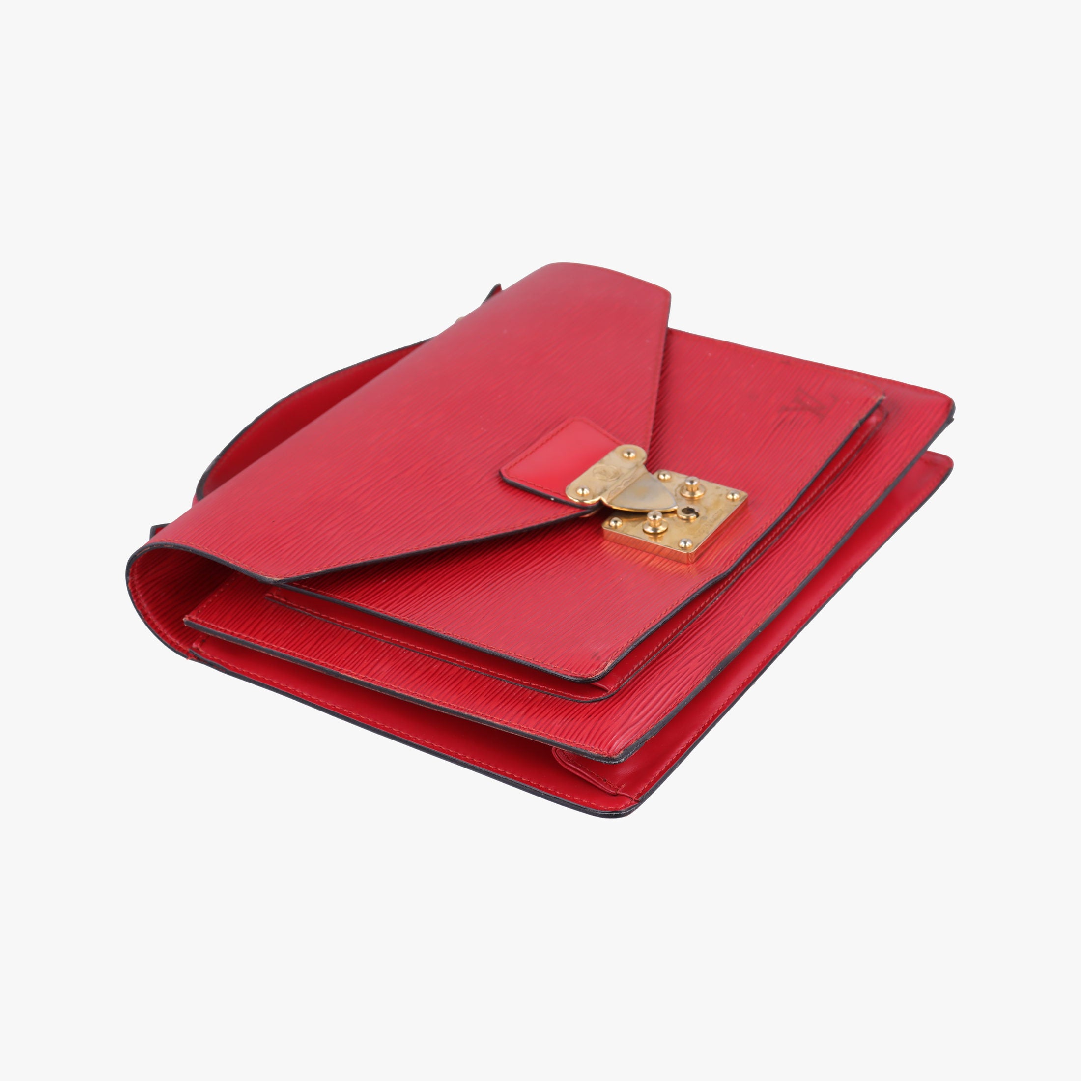 Secondhand Louis Vuitton MONCEAU Castilian Red Epi M52122 shoulderbag | stylenewstar