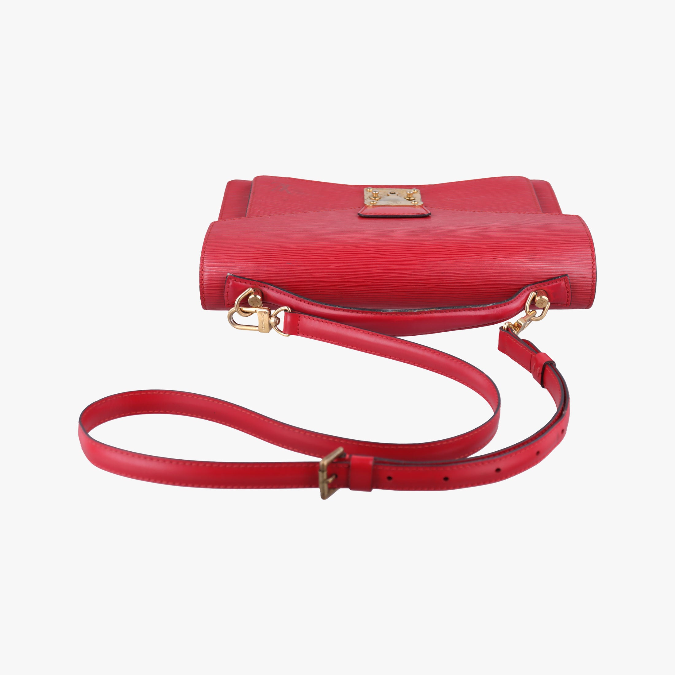Secondhand Louis Vuitton MONCEAU Castilian Red Epi M52122 shoulderbag | stylenewstar