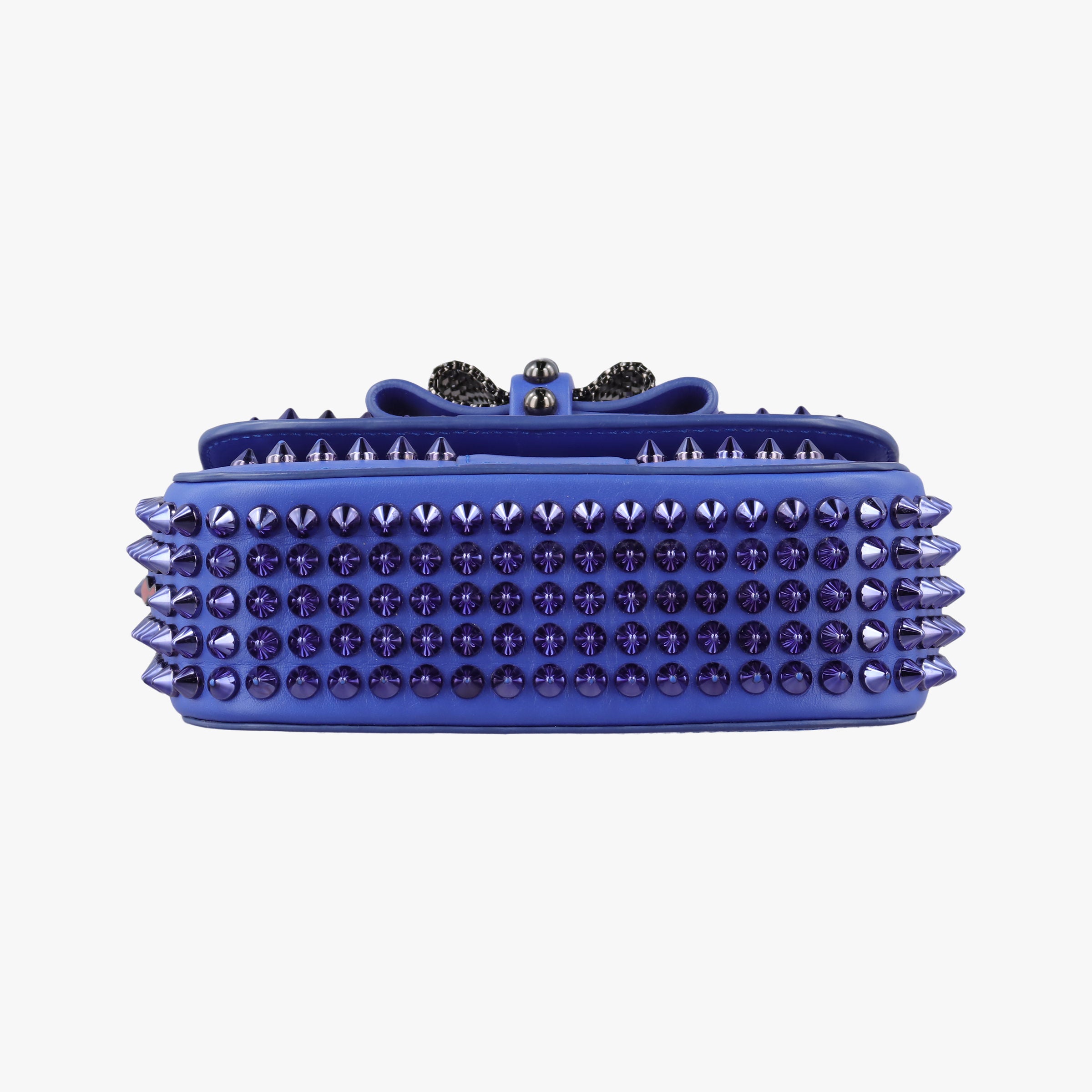 Vintage Christian Louboutin Sweet Charity Scarabe Spike Blue Leather  shoulderbag | stylenewstar