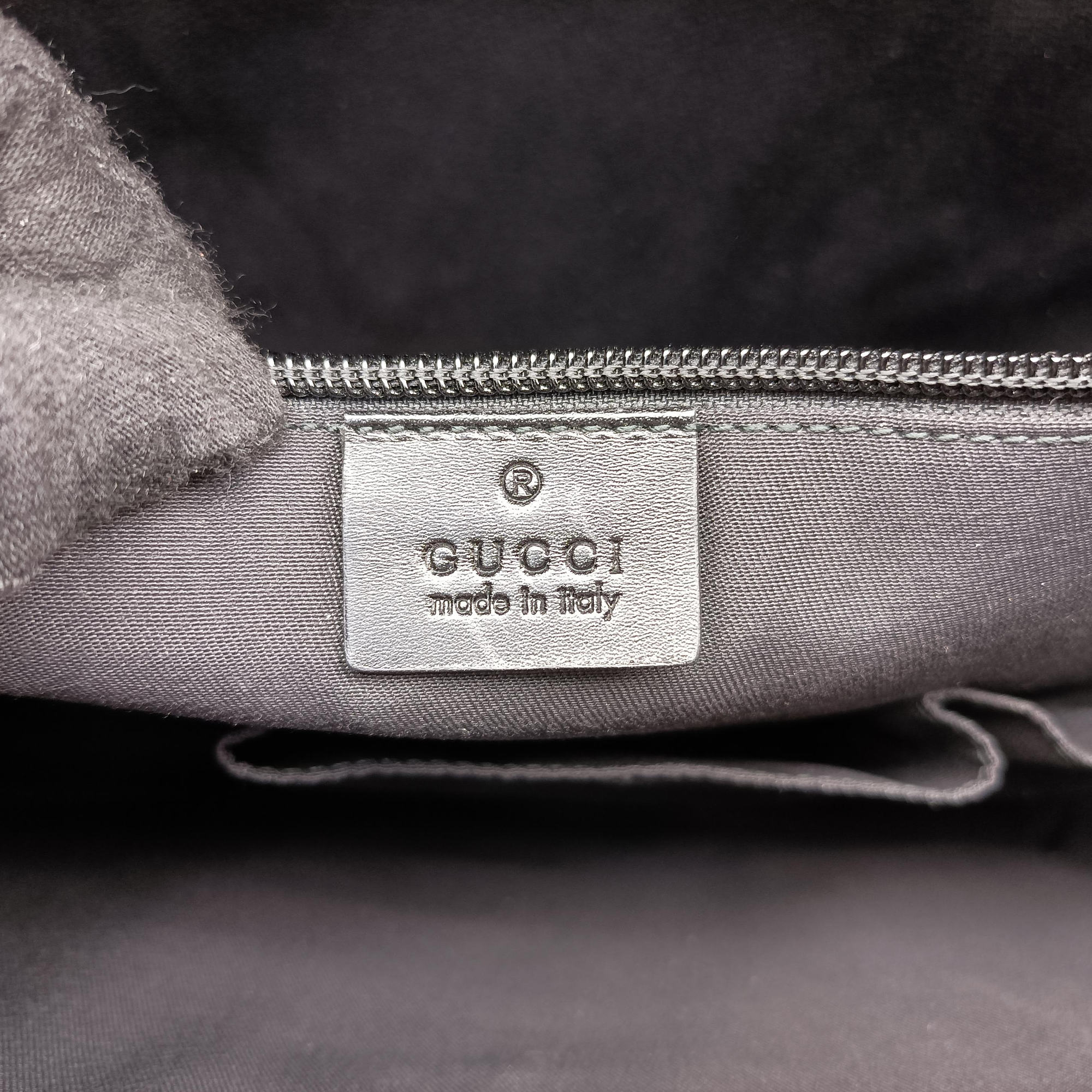 Pre-owned Gucci Guccissima Briefcase Black Leather 208463 handbag | stylenewstar