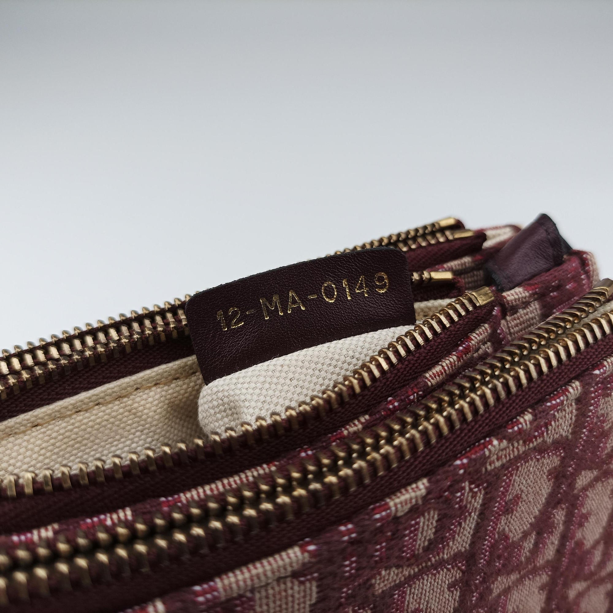 Pre-owned Christian Dior saddle Red Jacquard  shoulderbag | stylenewstar