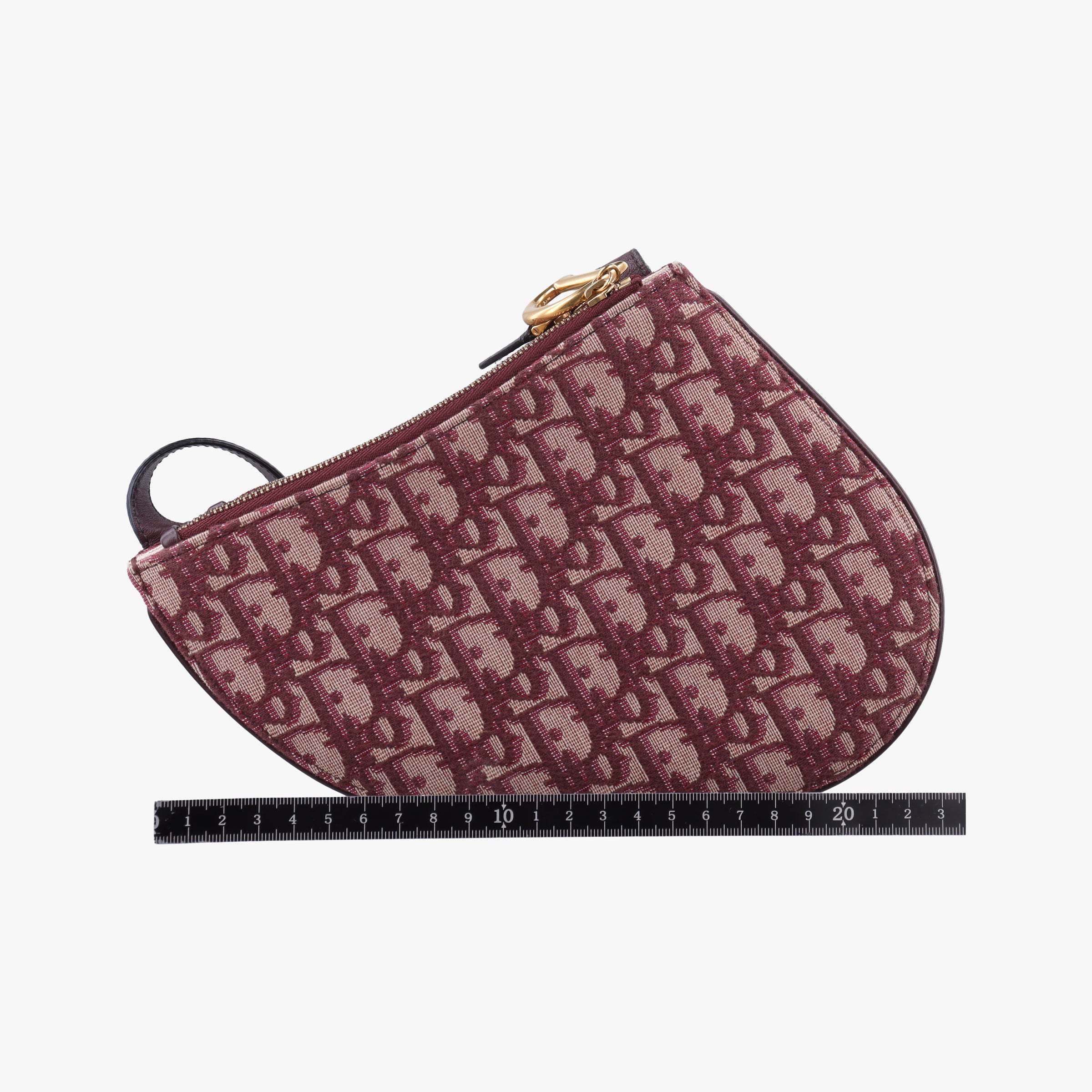 Pre-owned Christian Dior saddle Red Jacquard  shoulderbag | stylenewstar