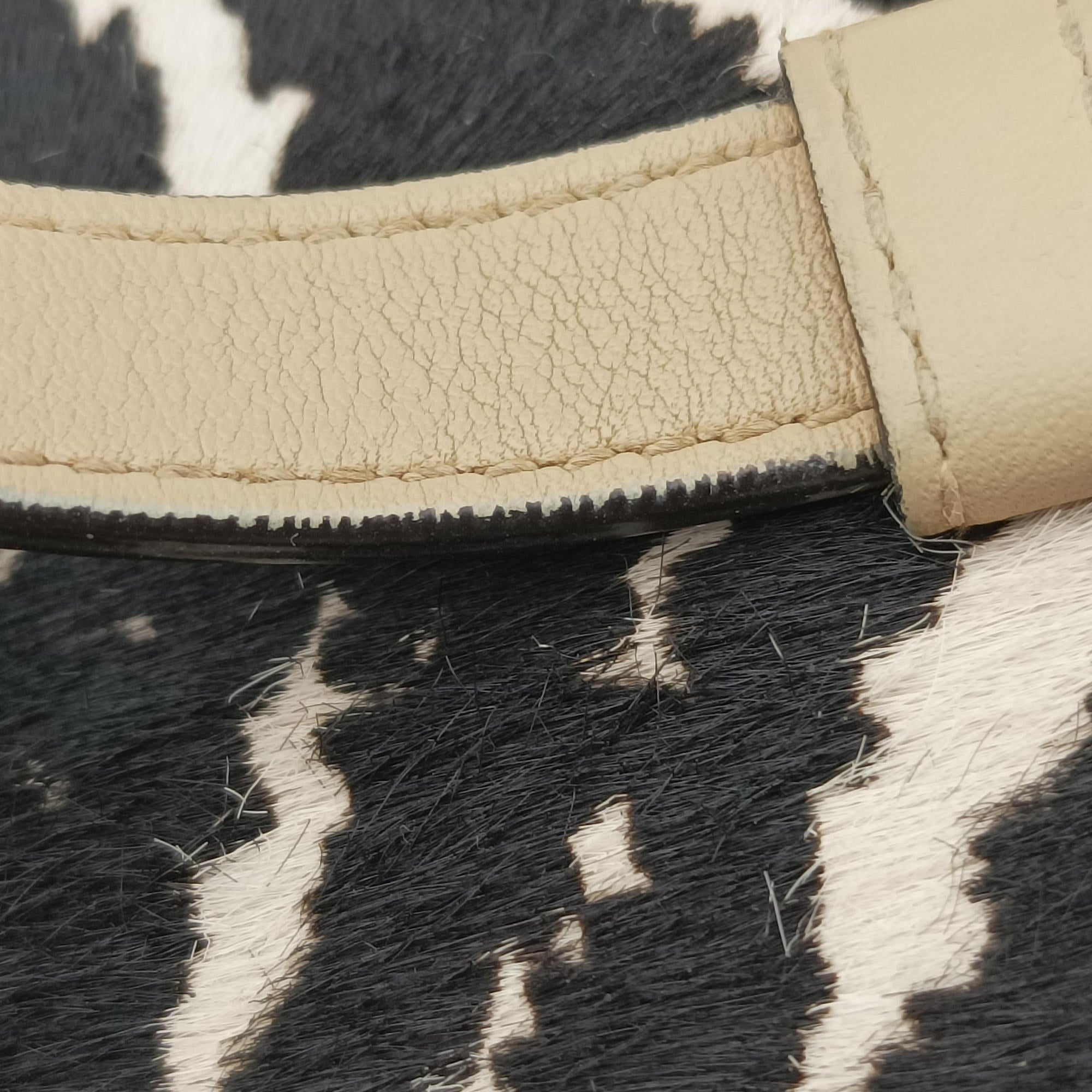 Pre-owned Gucci Broadway beige×Multicolour ponyhair 283061 shoulderbag | stylenewstar