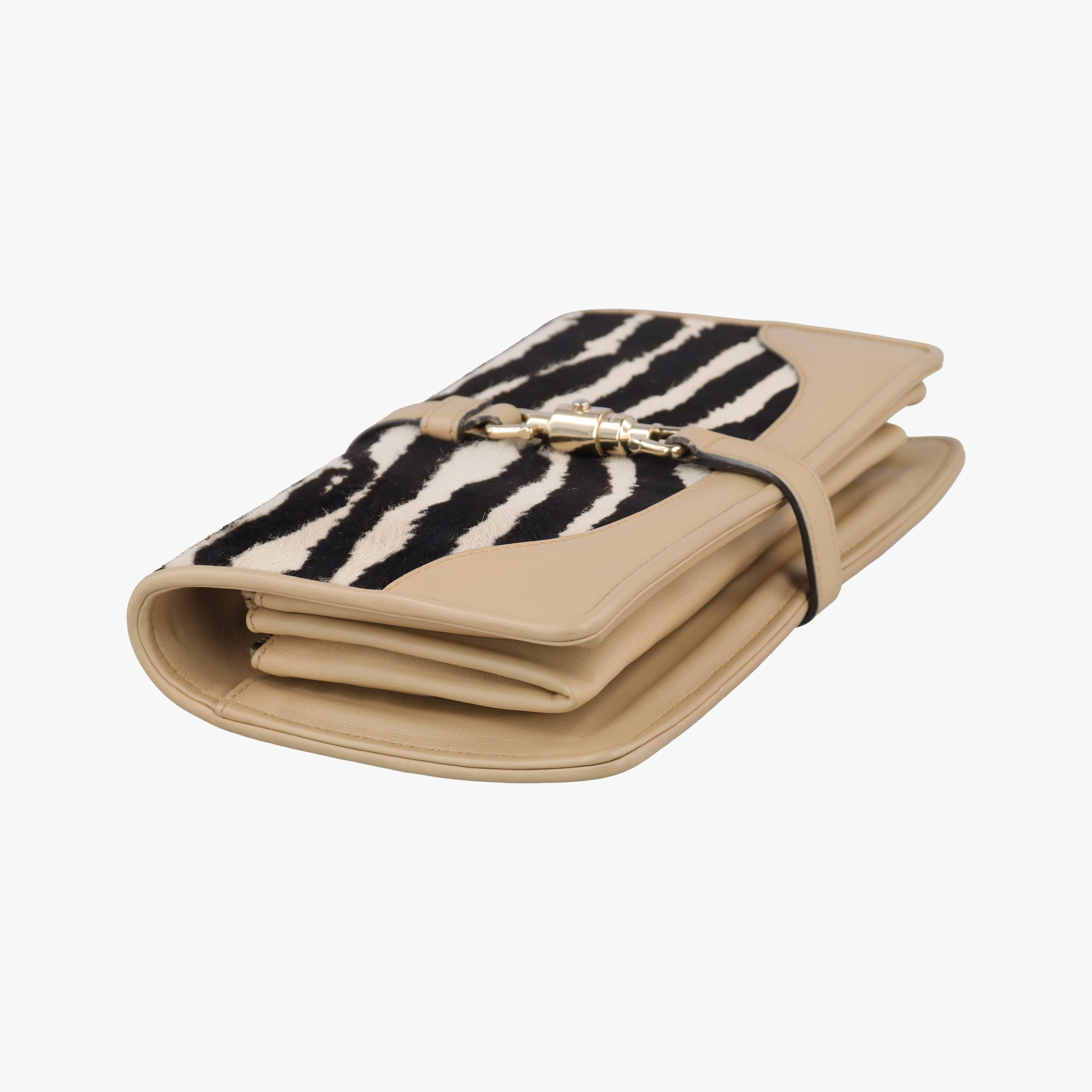 Pre-owned Gucci Broadway beige×Multicolour ponyhair 283061 shoulderbag | stylenewstar