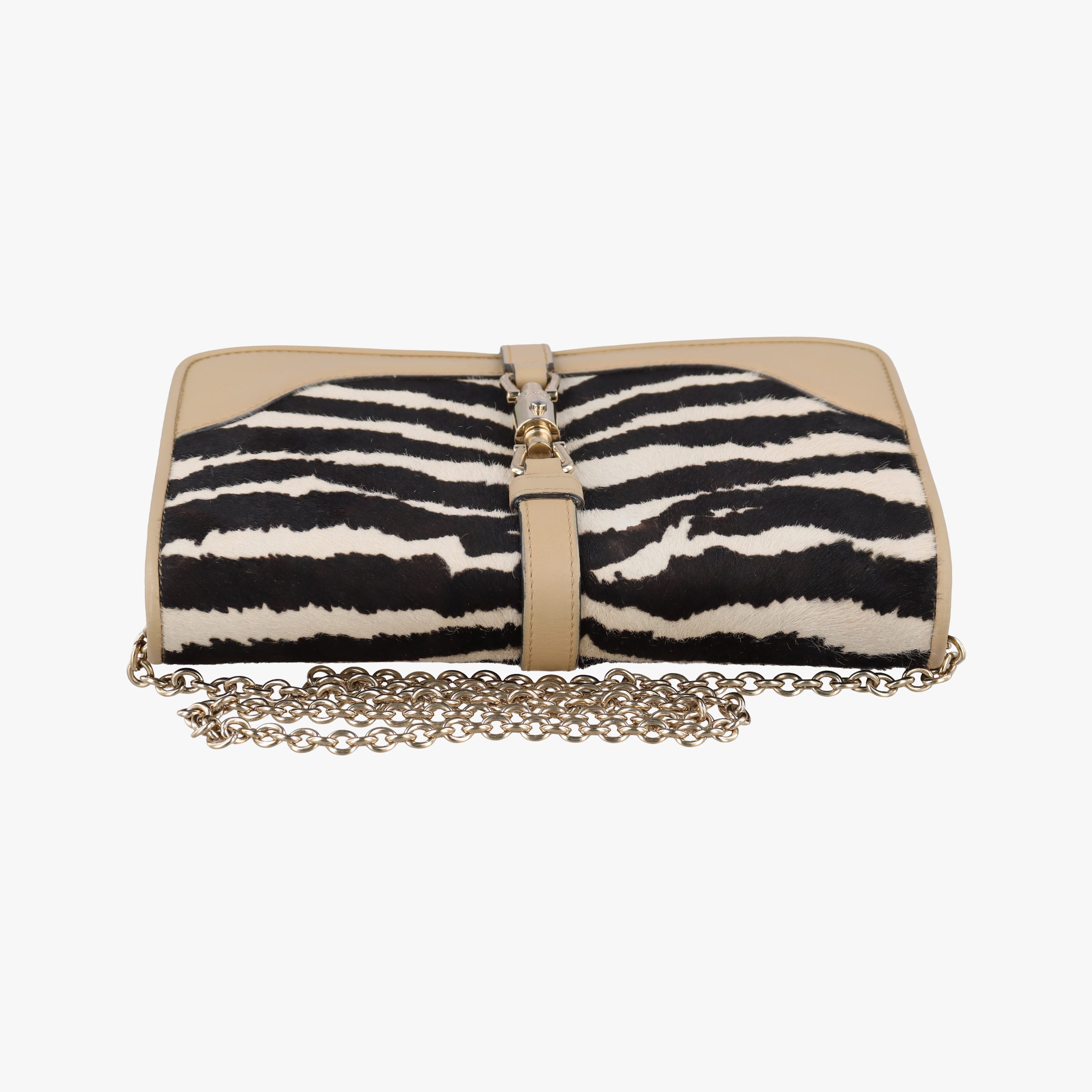 Pre-owned Gucci Broadway beige×Multicolour ponyhair 283061 shoulderbag | stylenewstar