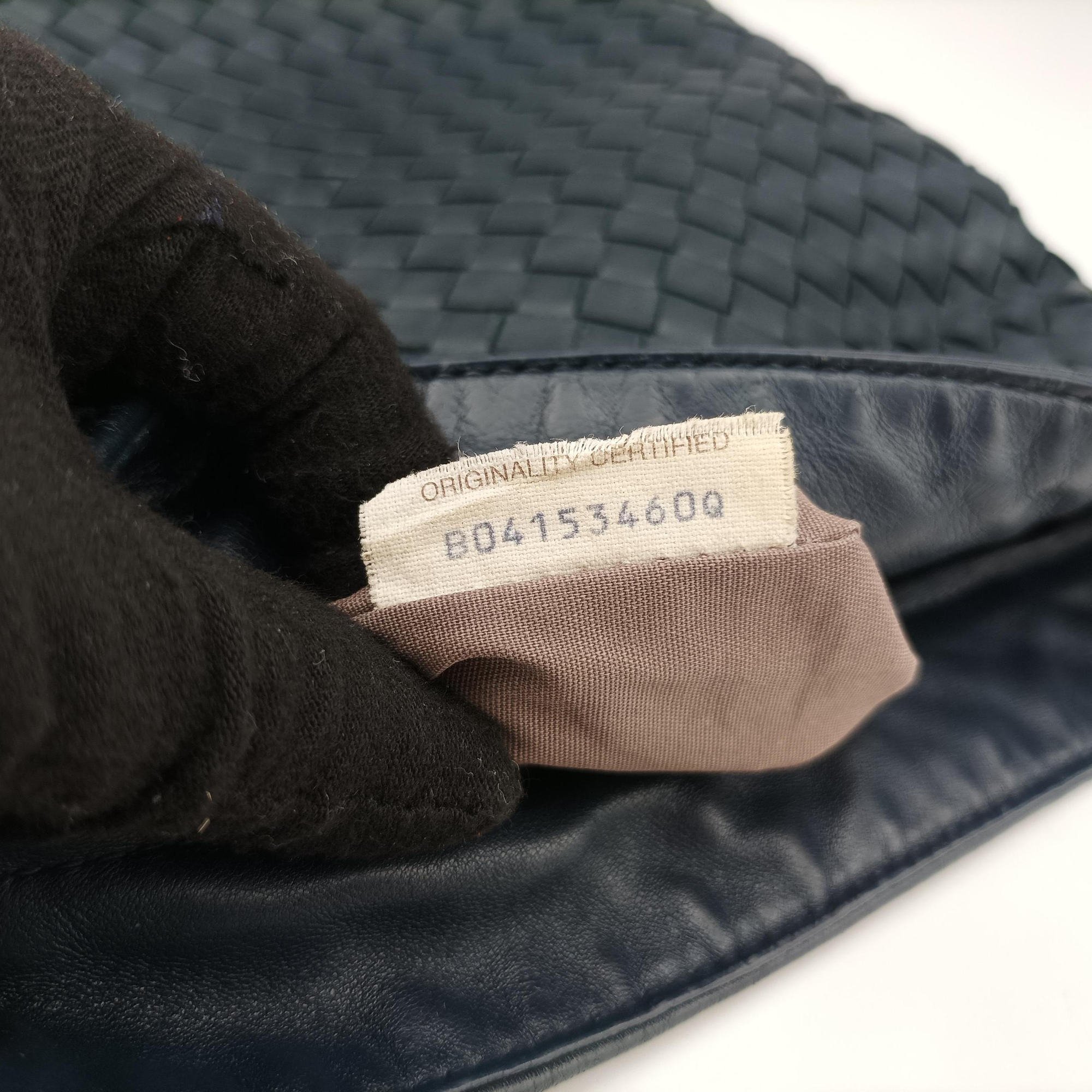 Pre-owned Bottega Veneta Intrecciato Blue lambskin  shoulderbag | stylenewstar