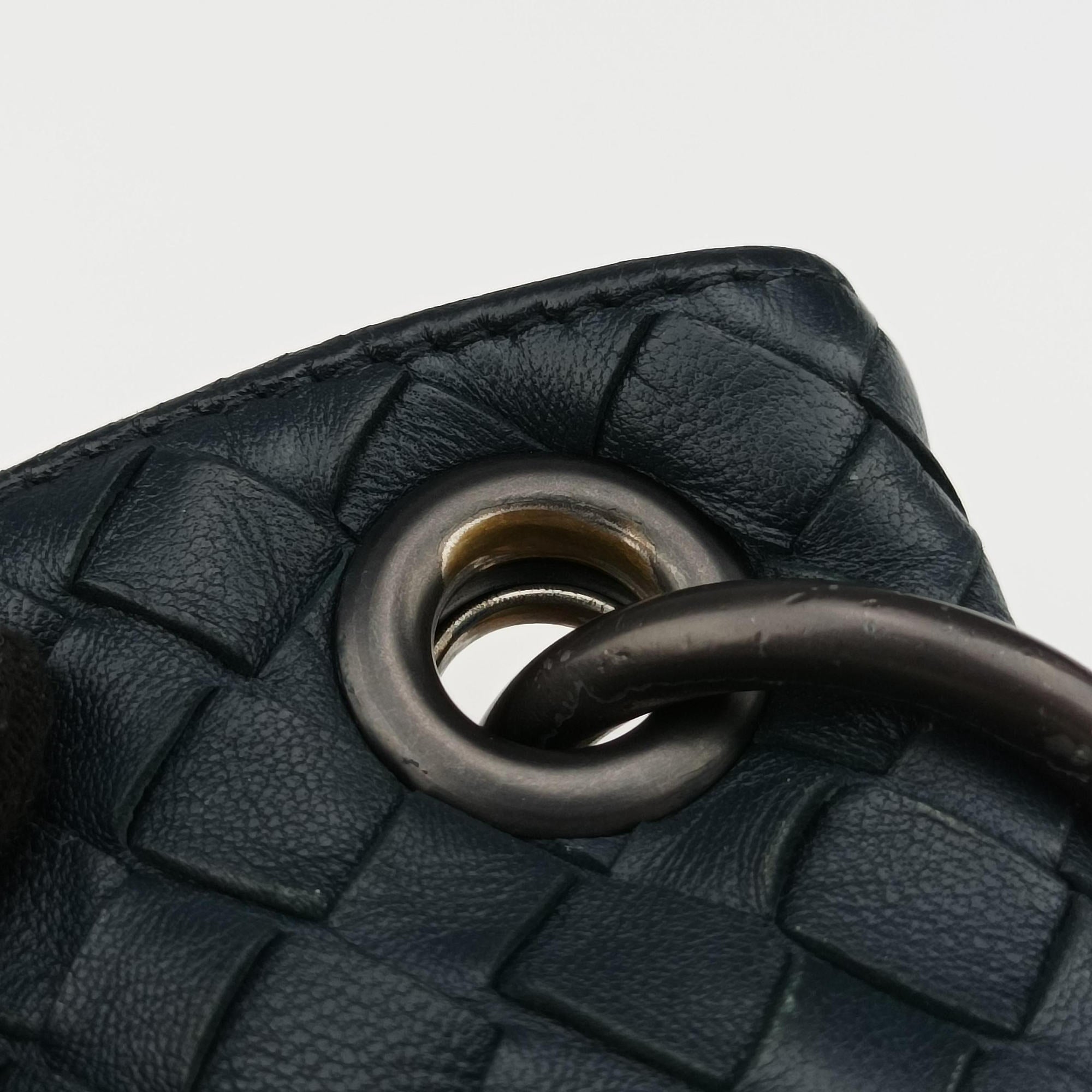 Pre-owned Bottega Veneta Intrecciato Blue lambskin  shoulderbag | stylenewstar