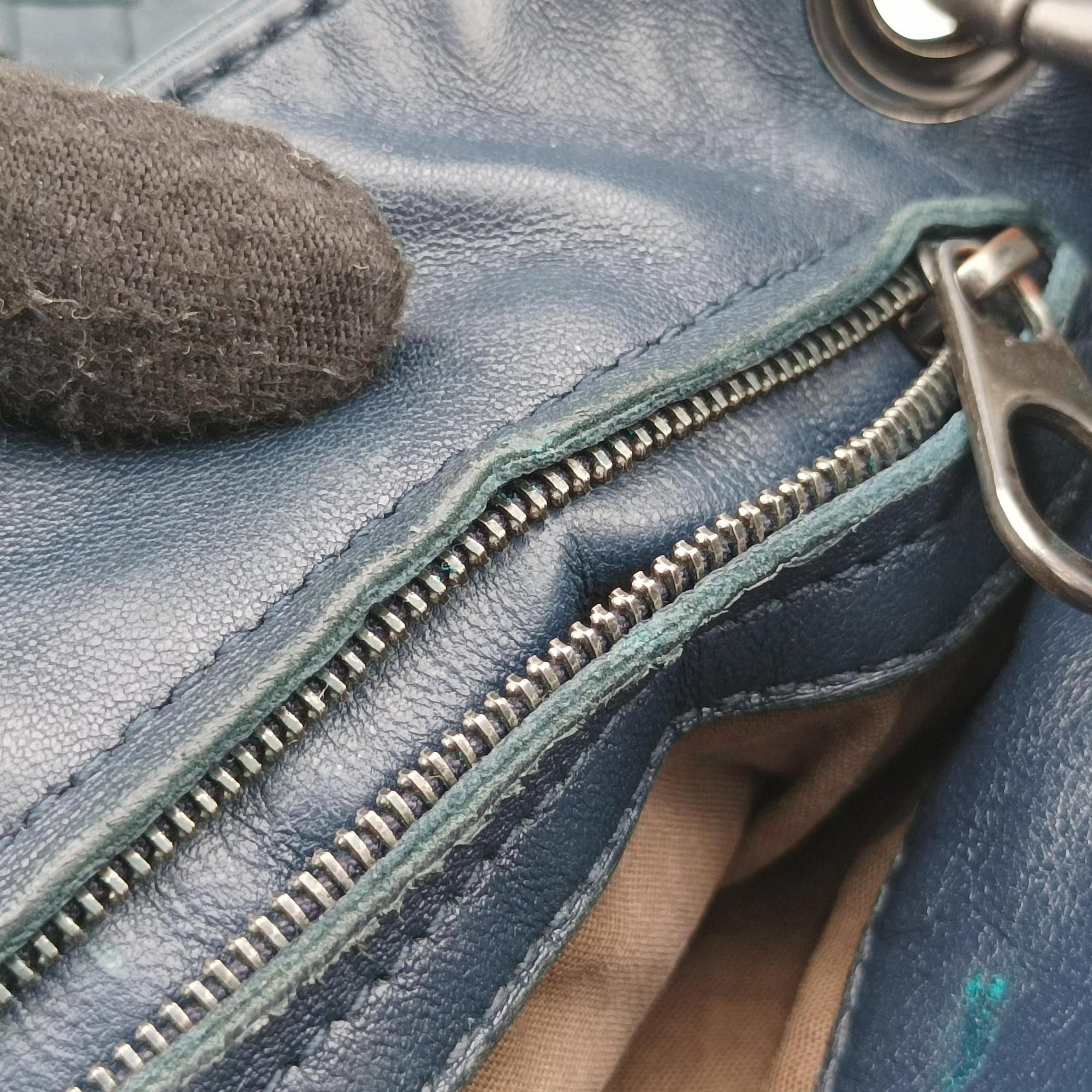 Pre-owned Bottega Veneta Intrecciato Blue lambskin  shoulderbag | stylenewstar