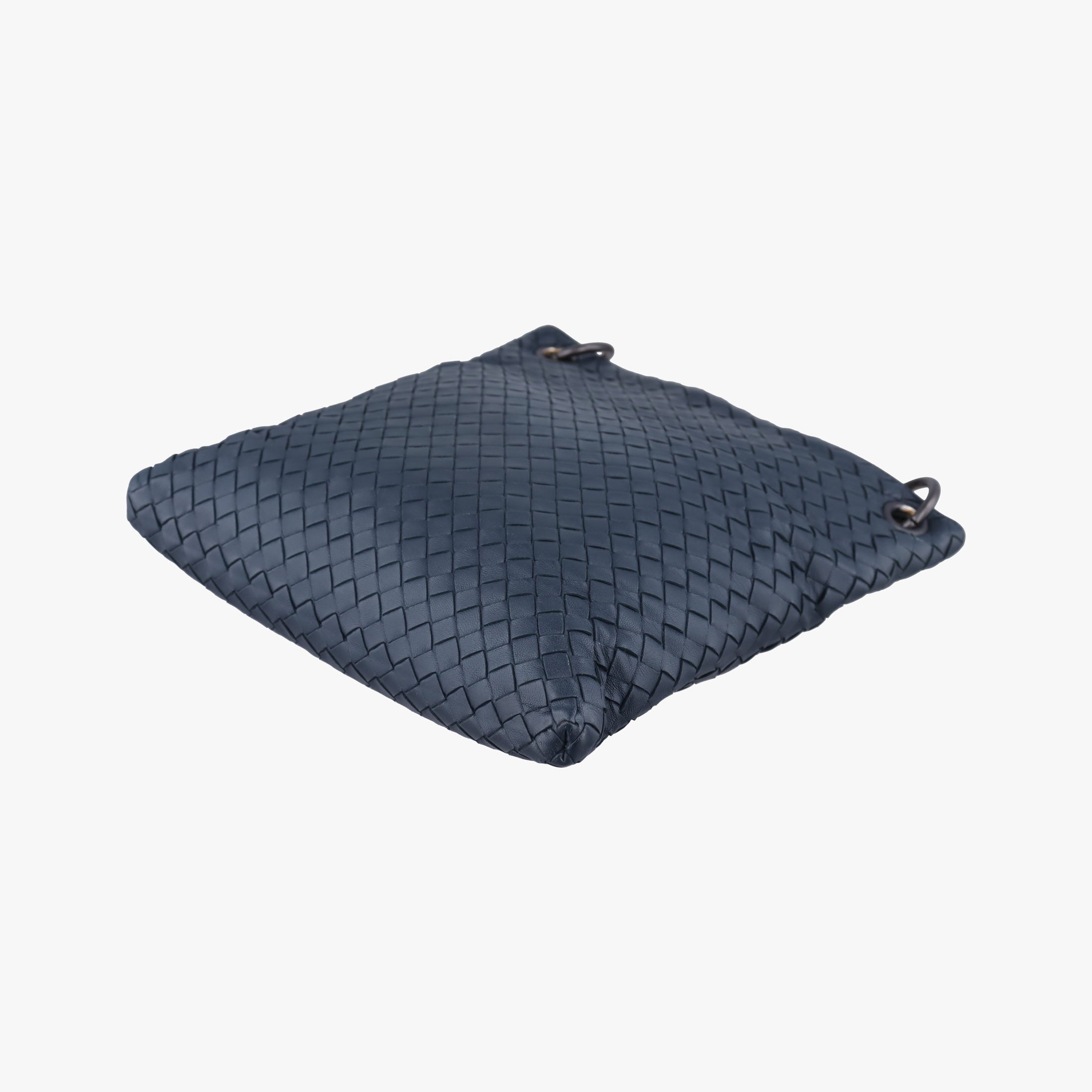 Pre-owned Bottega Veneta Intrecciato Blue lambskin  shoulderbag | stylenewstar