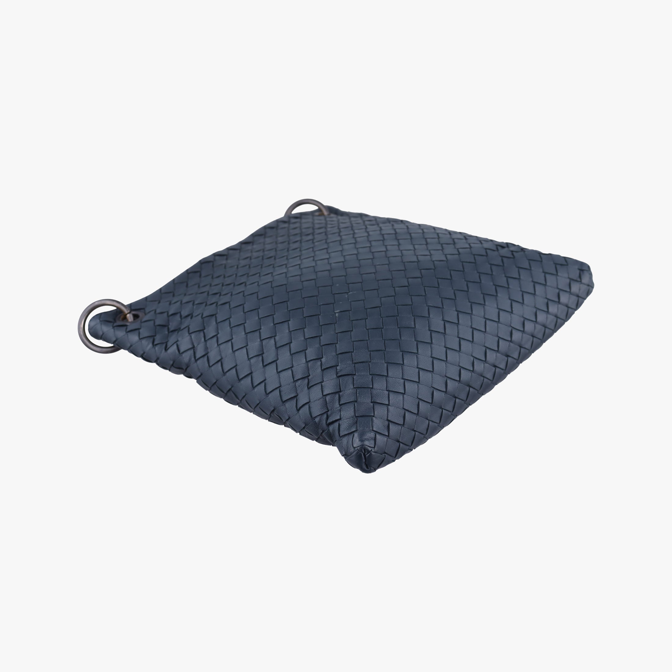 Pre-owned Bottega Veneta Intrecciato Blue lambskin  shoulderbag | stylenewstar