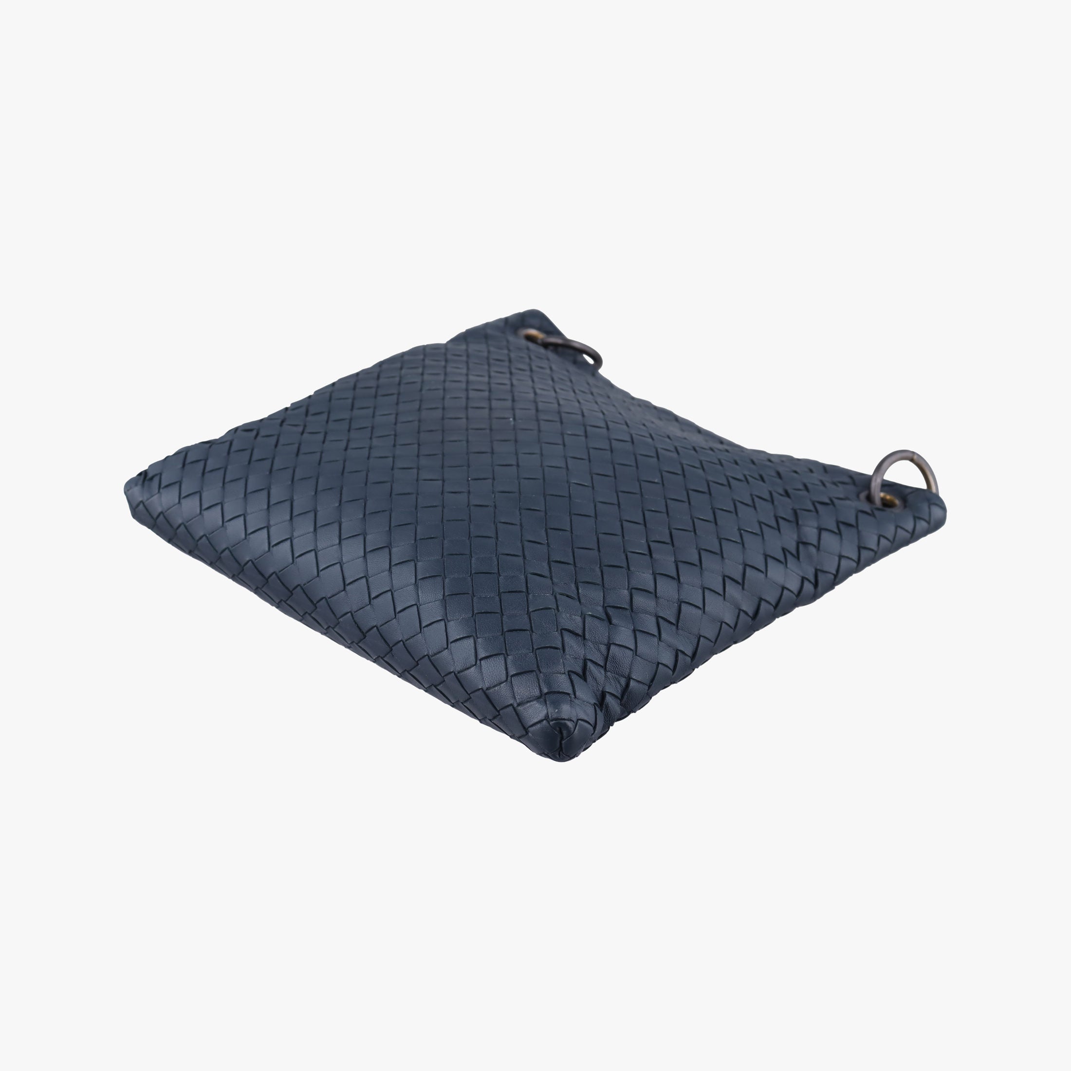 Pre-owned Bottega Veneta Intrecciato Blue lambskin  shoulderbag | stylenewstar