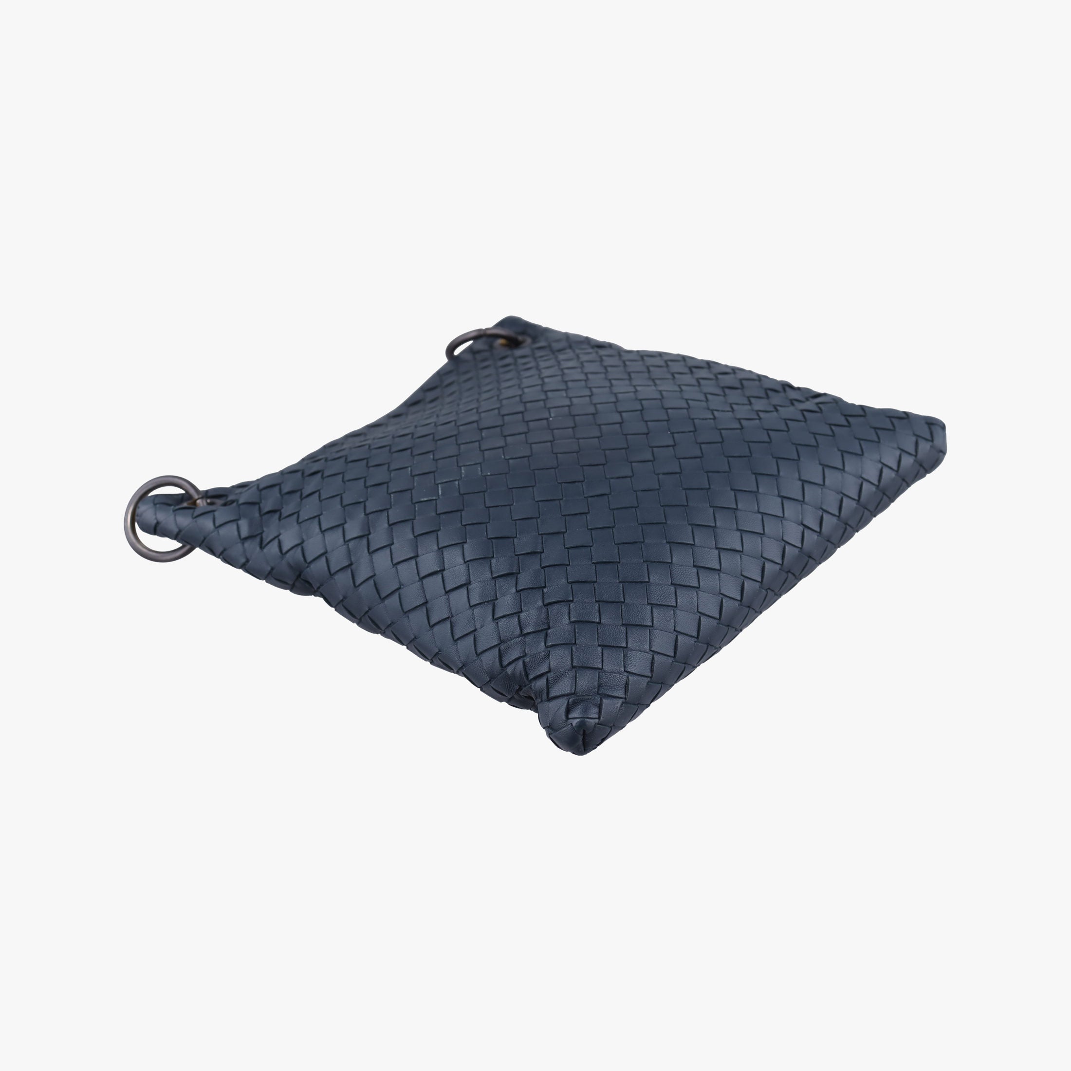 Pre-owned Bottega Veneta Intrecciato Blue lambskin  shoulderbag | stylenewstar
