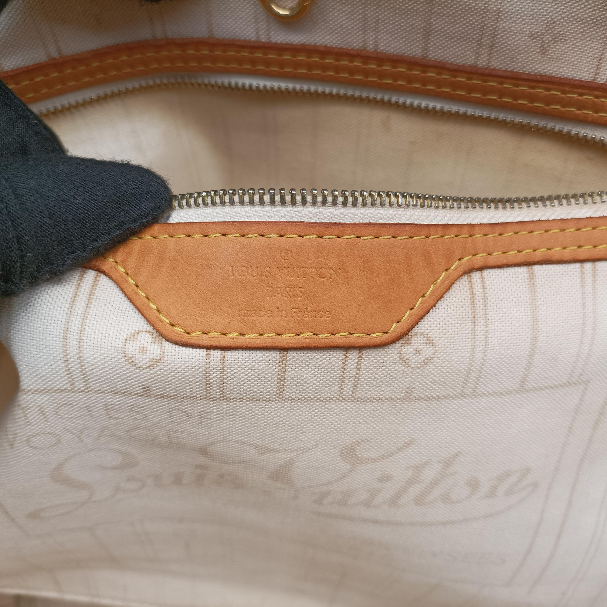 Pre-owned Louis Vuitton NEVERFULL GM AZUR Damier Canvas N51108 shoulderbag | stylenewstar