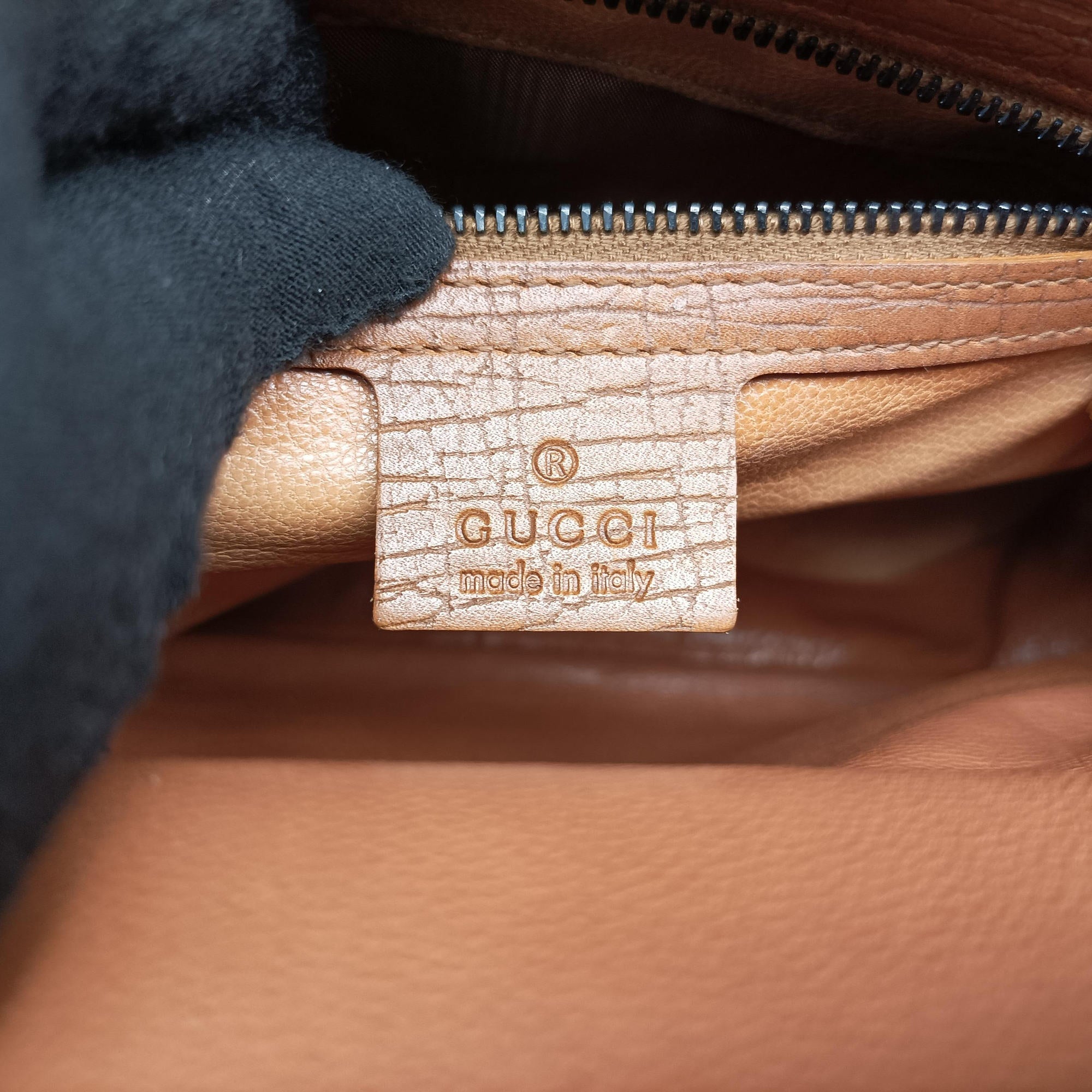 Pre-owned Gucci Bamboo Pagoda Brown Leather 112534 handbag | stylenewstar