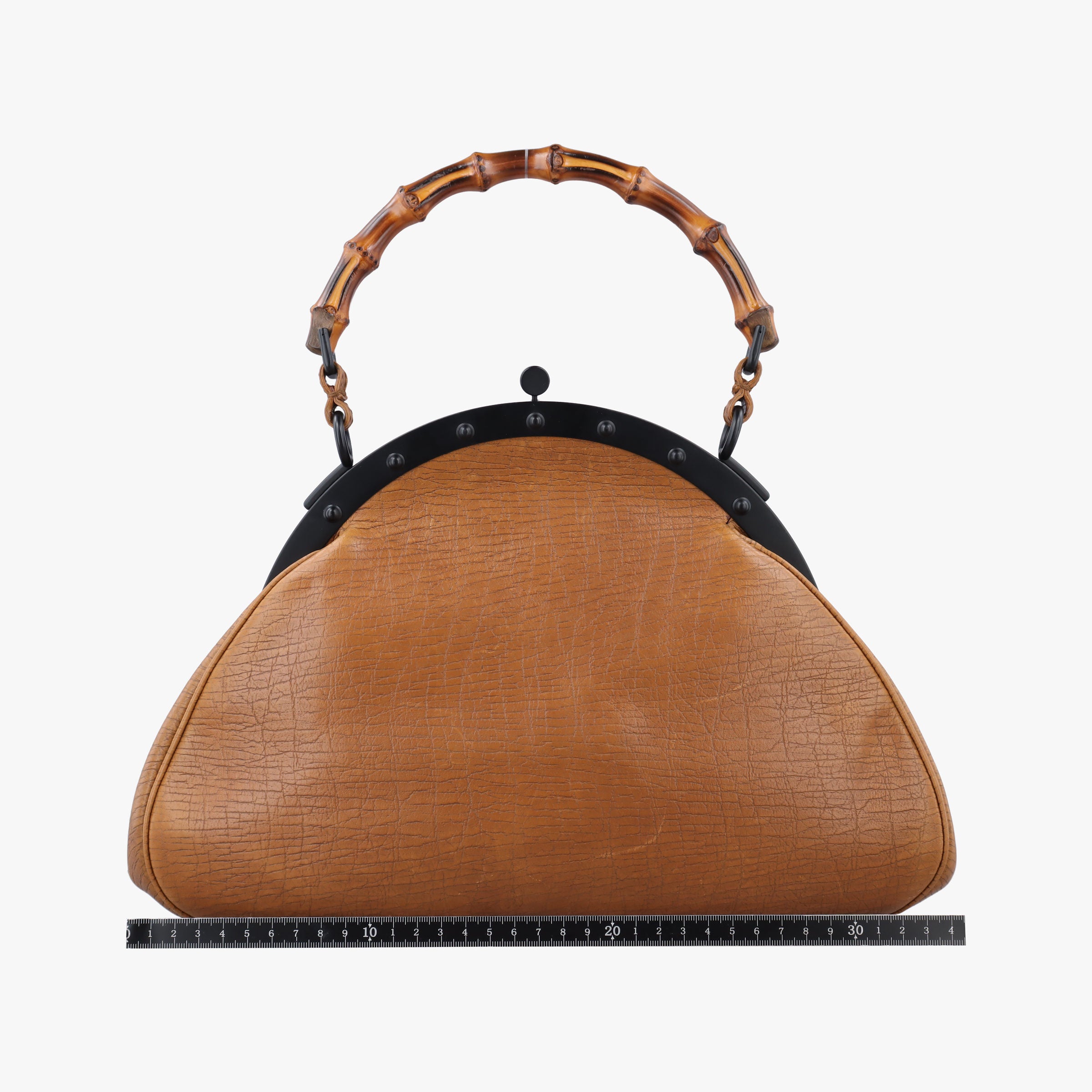 Pre-owned Gucci Bamboo Pagoda Brown Leather 112534 handbag | stylenewstar