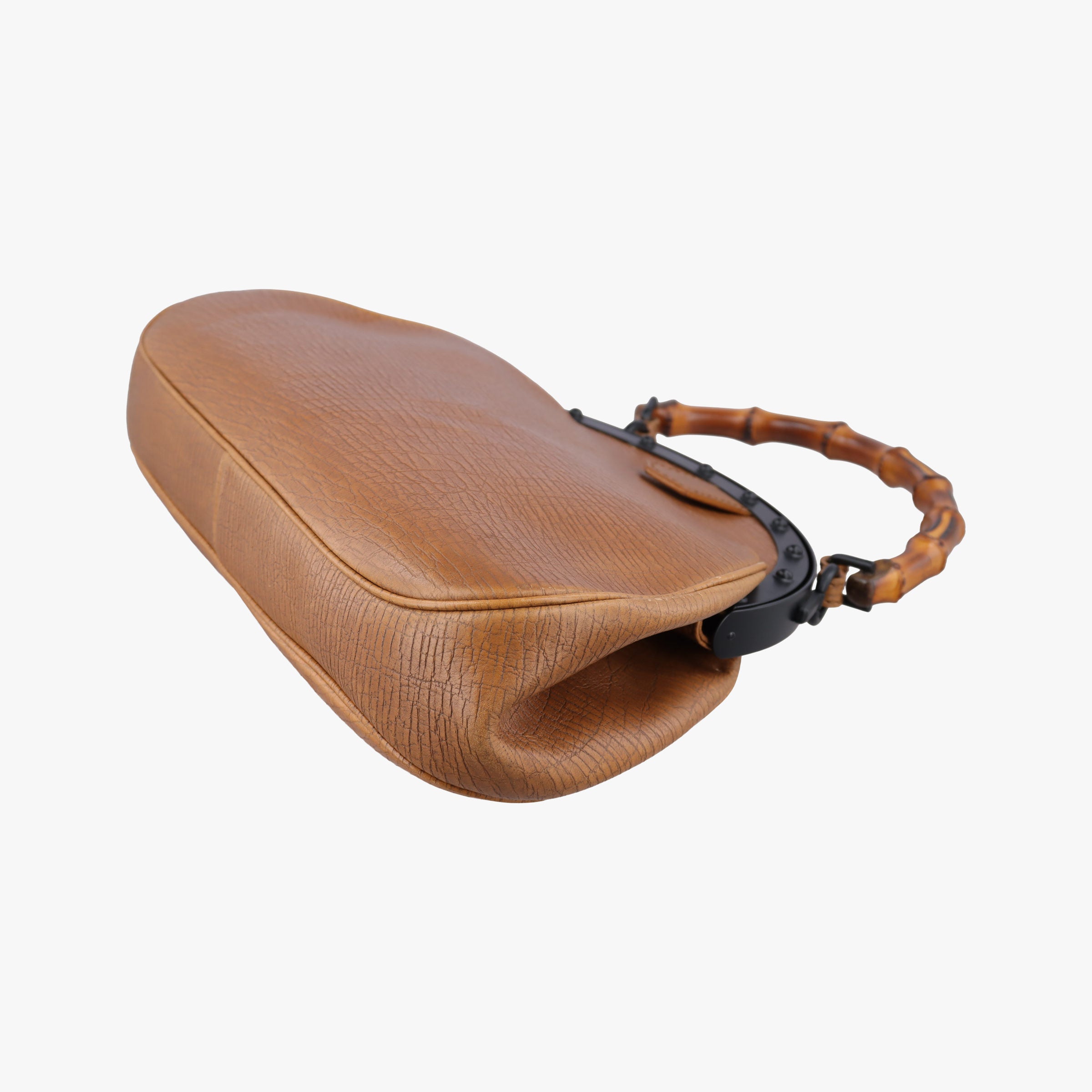 Pre-owned Gucci Bamboo Pagoda Brown Leather 112534 handbag | stylenewstar