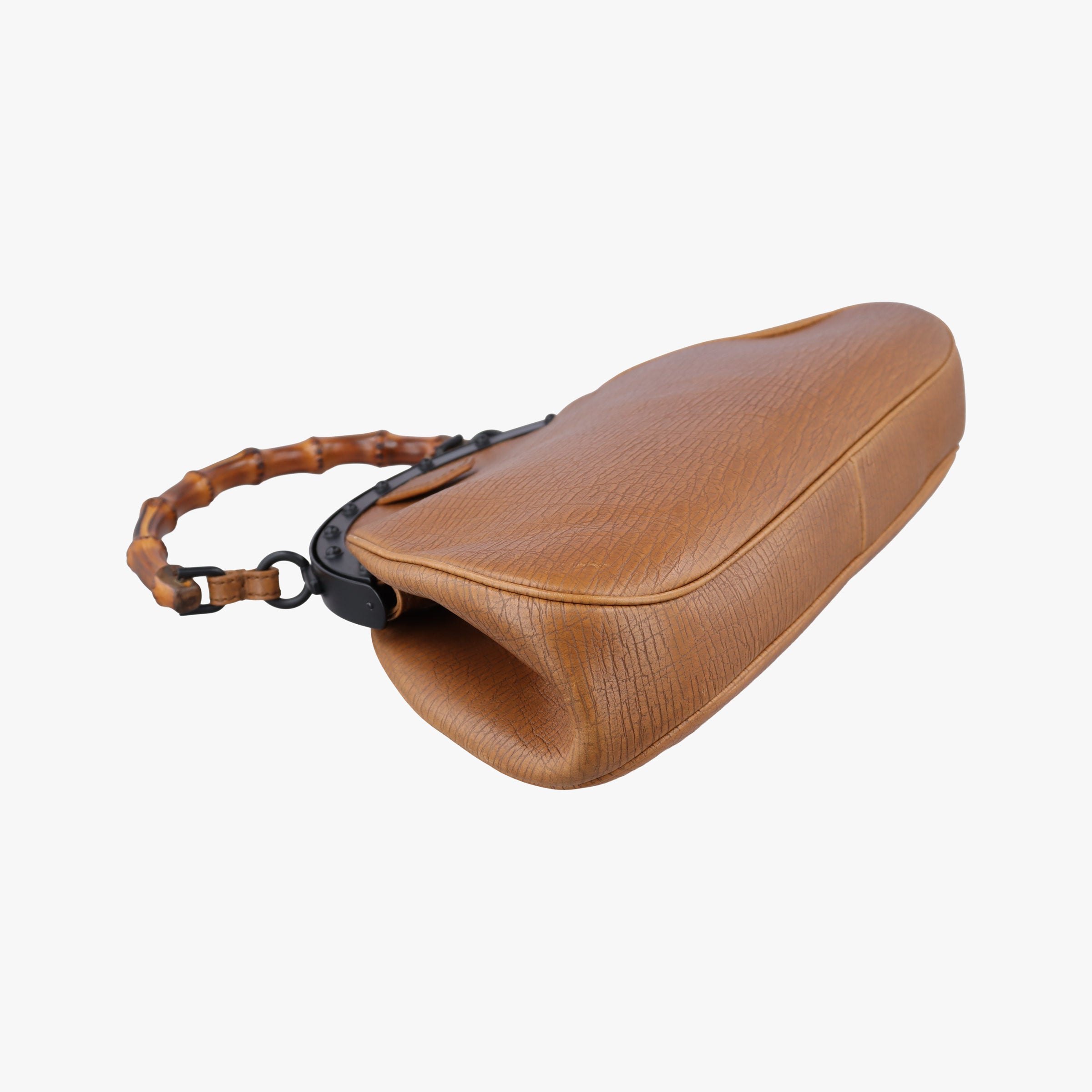Pre-owned Gucci Bamboo Pagoda Brown Leather 112534 handbag | stylenewstar
