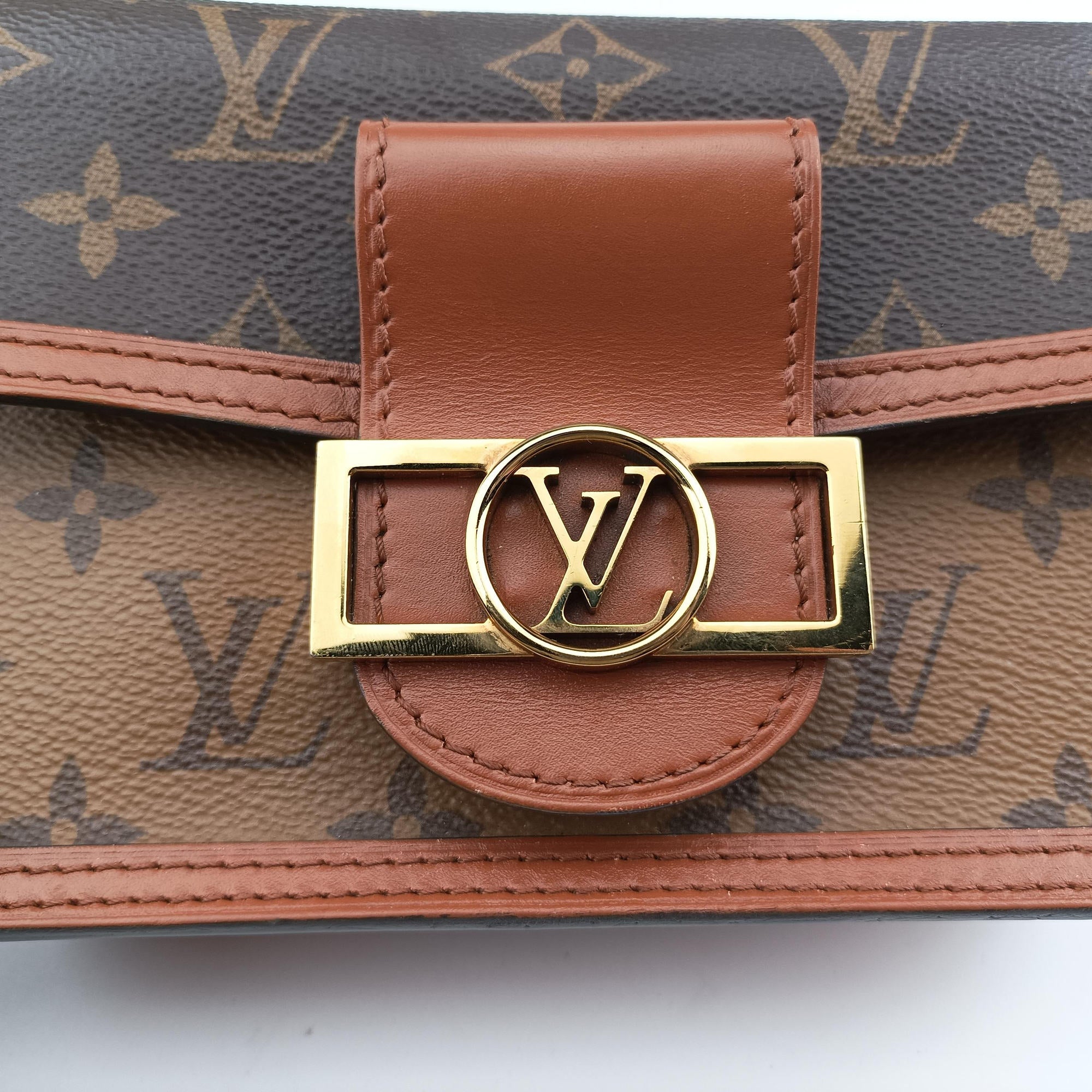Vintage Louis Vuitton Portefeuille Dauphine Brown Monogram Reverse M68746 shoulderbag | stylenewstar