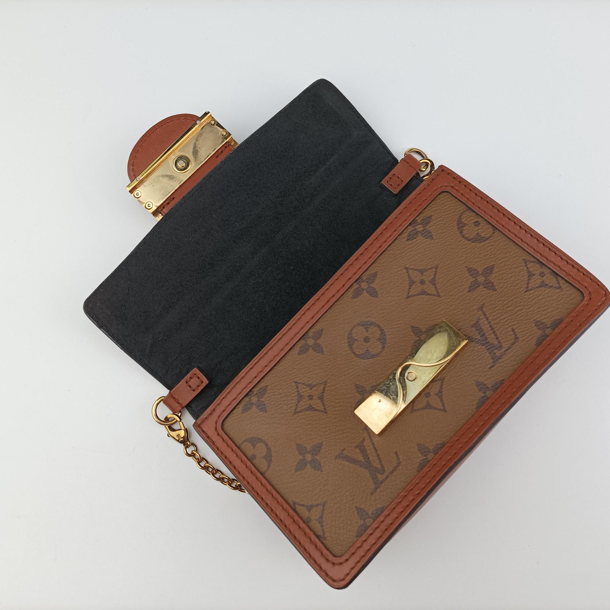 Vintage Louis Vuitton Portefeuille Dauphine Brown Monogram Reverse M68746 shoulderbag | stylenewstar
