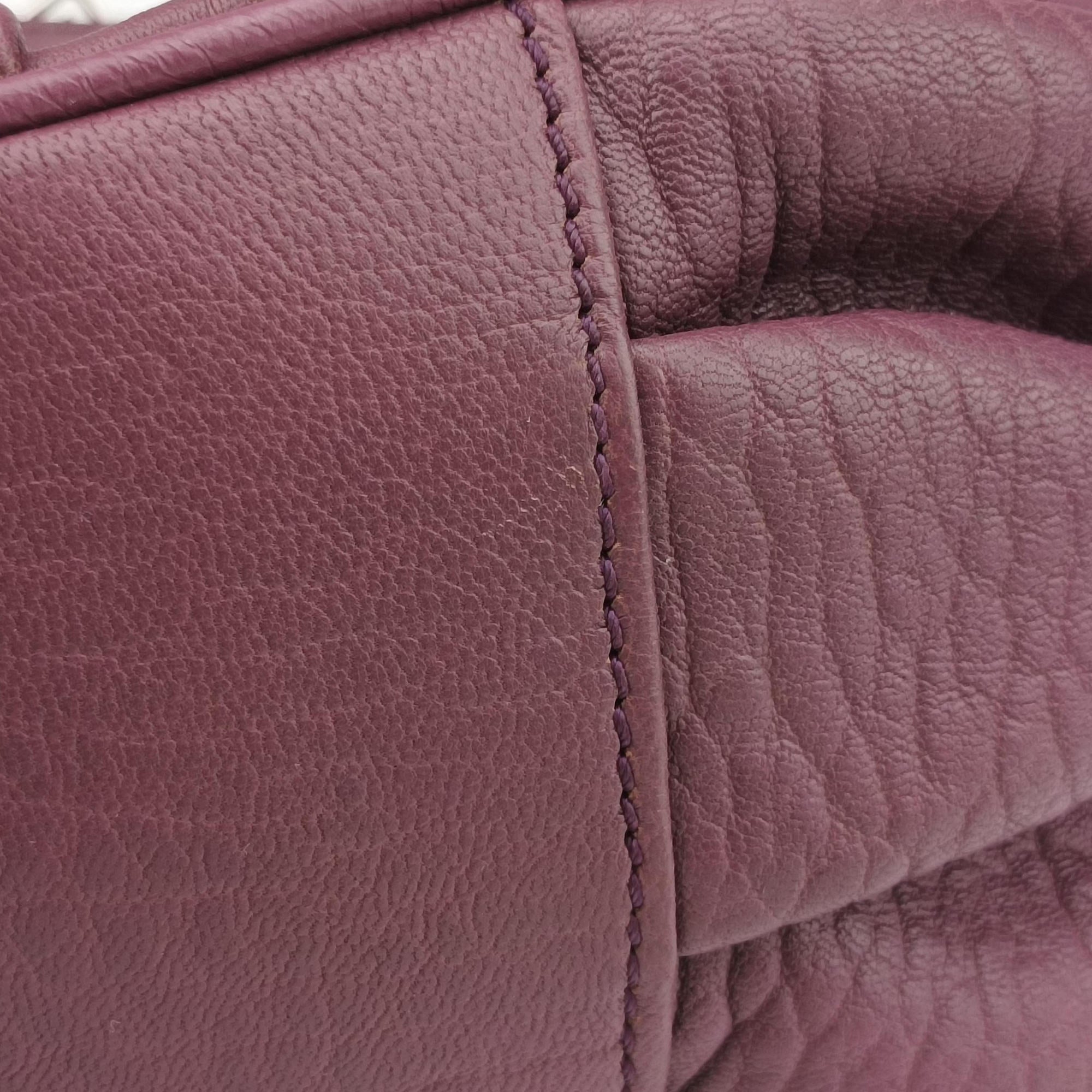Pre-owned Fendi Mia Purple Leather 8BR615 shoulderbag | stylenewstar