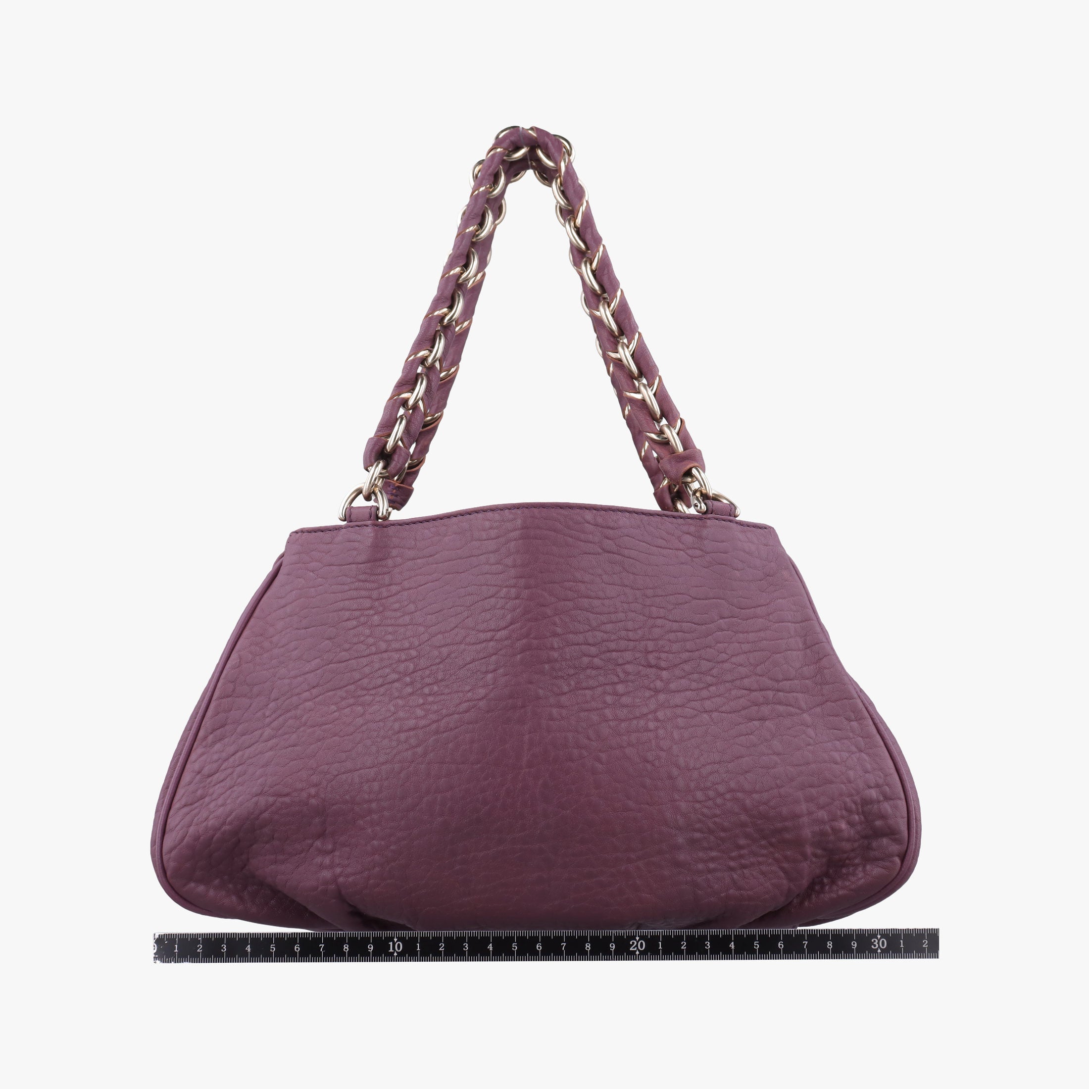 Pre-owned Fendi Mia Purple Leather 8BR615 shoulderbag | stylenewstar