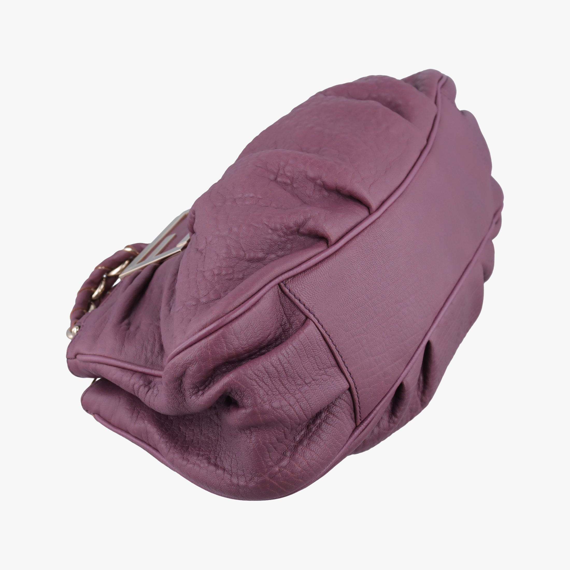 Pre-owned Fendi Mia Purple Leather 8BR615 shoulderbag | stylenewstar