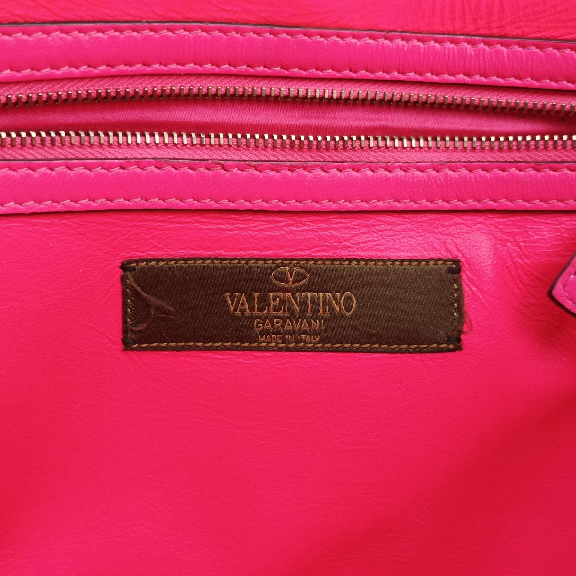 Secondhand Valentino Rockstud Glam Lock Multicolour canvas× leather  shoulderbag | stylenewstar