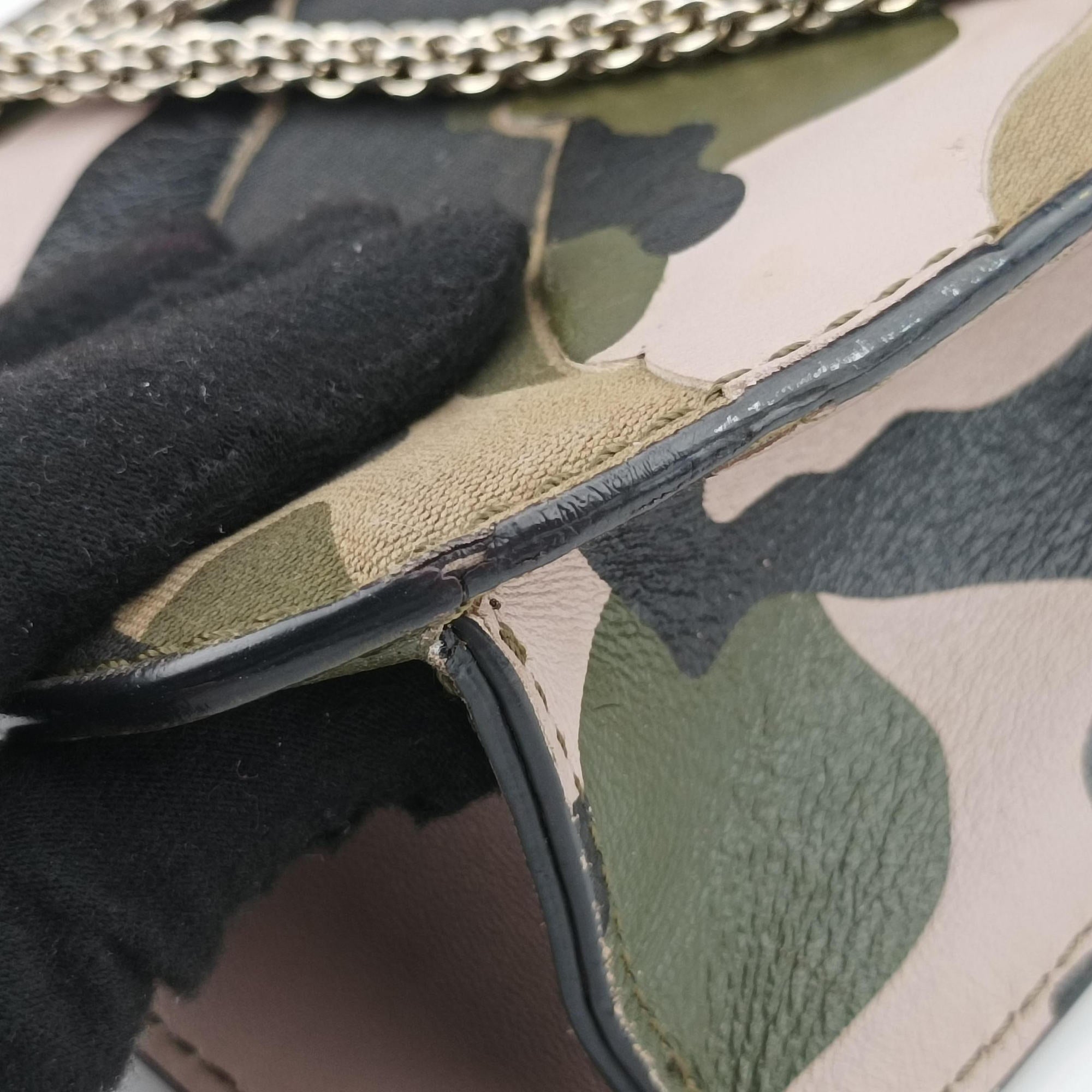 Secondhand Valentino Rockstud Glam Lock Multicolour canvas× leather  shoulderbag | stylenewstar