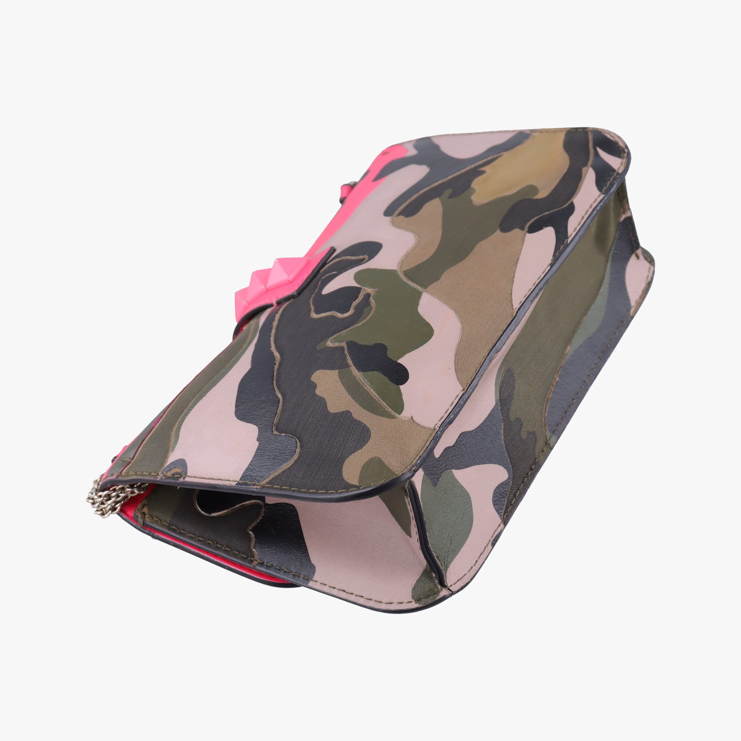 Secondhand Valentino Rockstud Glam Lock Multicolour canvas× leather  shoulderbag | stylenewstar
