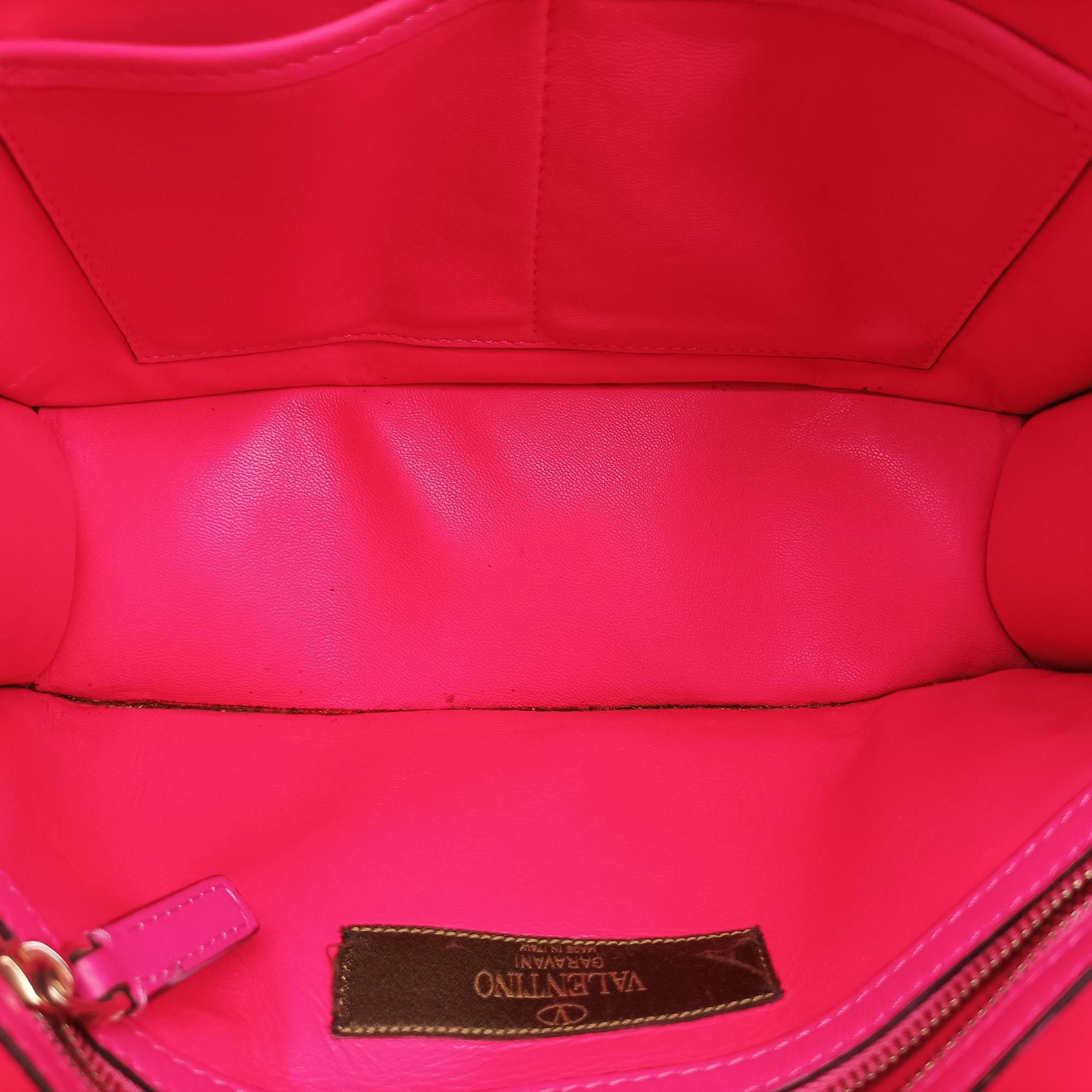 Secondhand Valentino Rockstud Glam Lock Multicolour canvas× leather  shoulderbag | stylenewstar