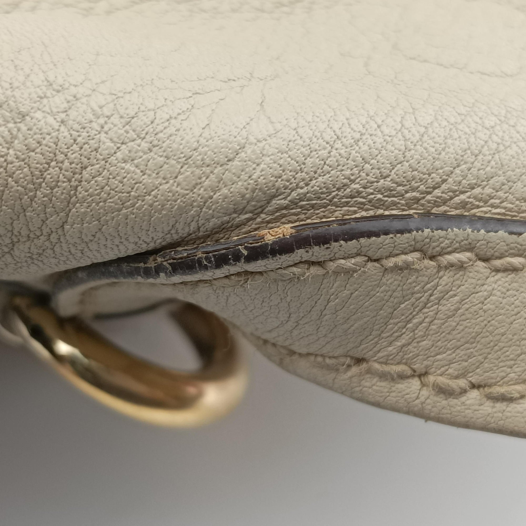 Pre-owned Gucci Bamboo White Leather 169976 shoulderbag | stylenewstar