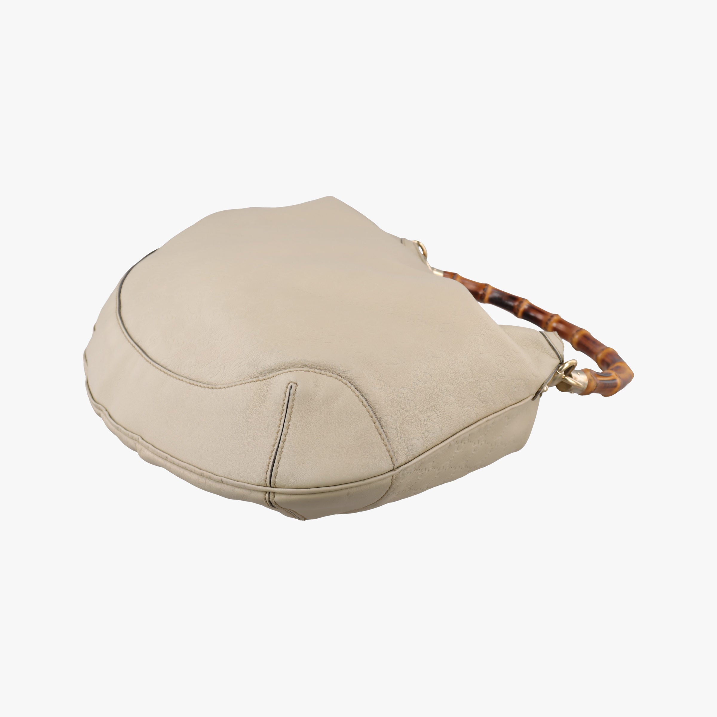 Pre-owned Gucci Bamboo White Leather 169976 shoulderbag | stylenewstar