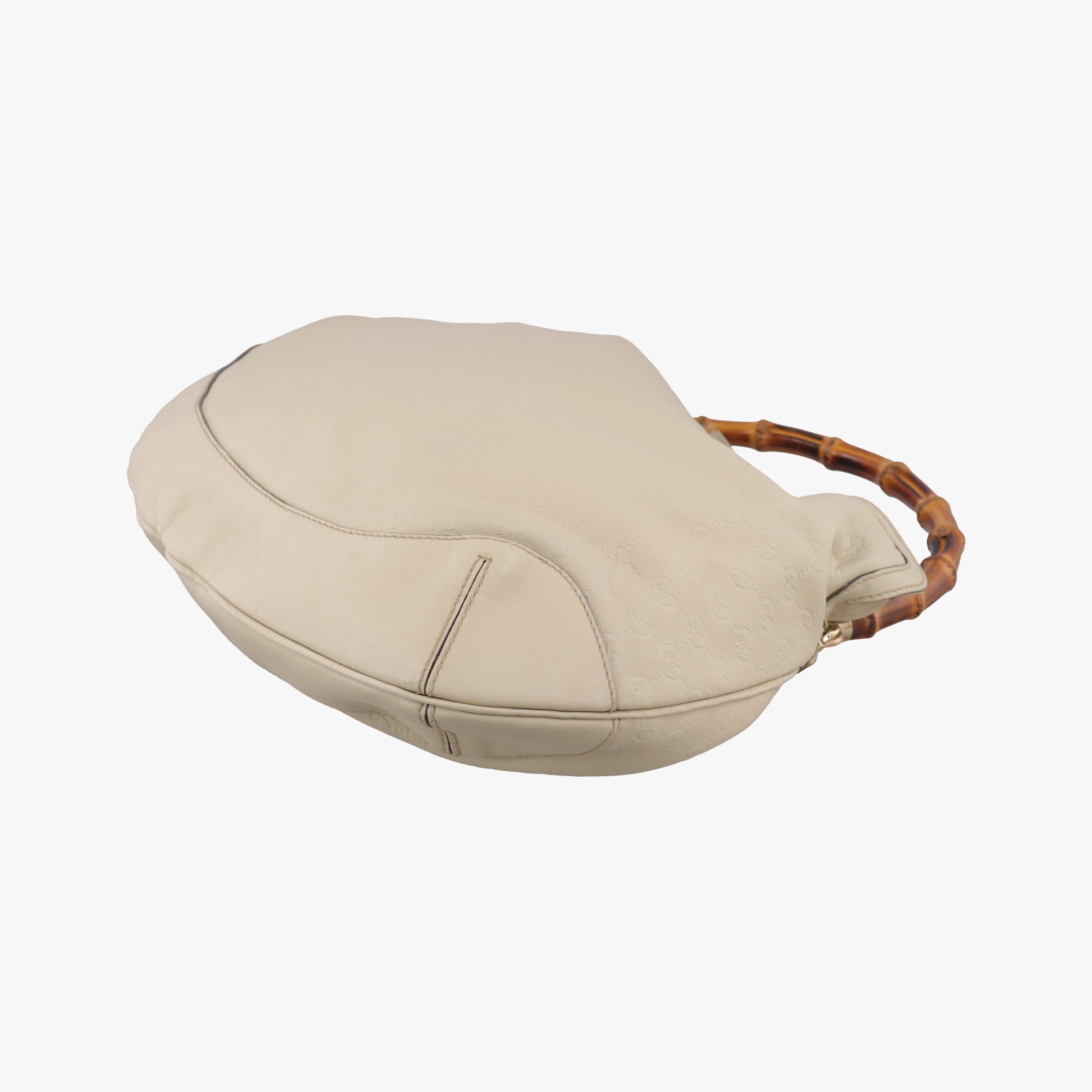 Pre-owned Gucci Bamboo White Leather 169976 shoulderbag | stylenewstar