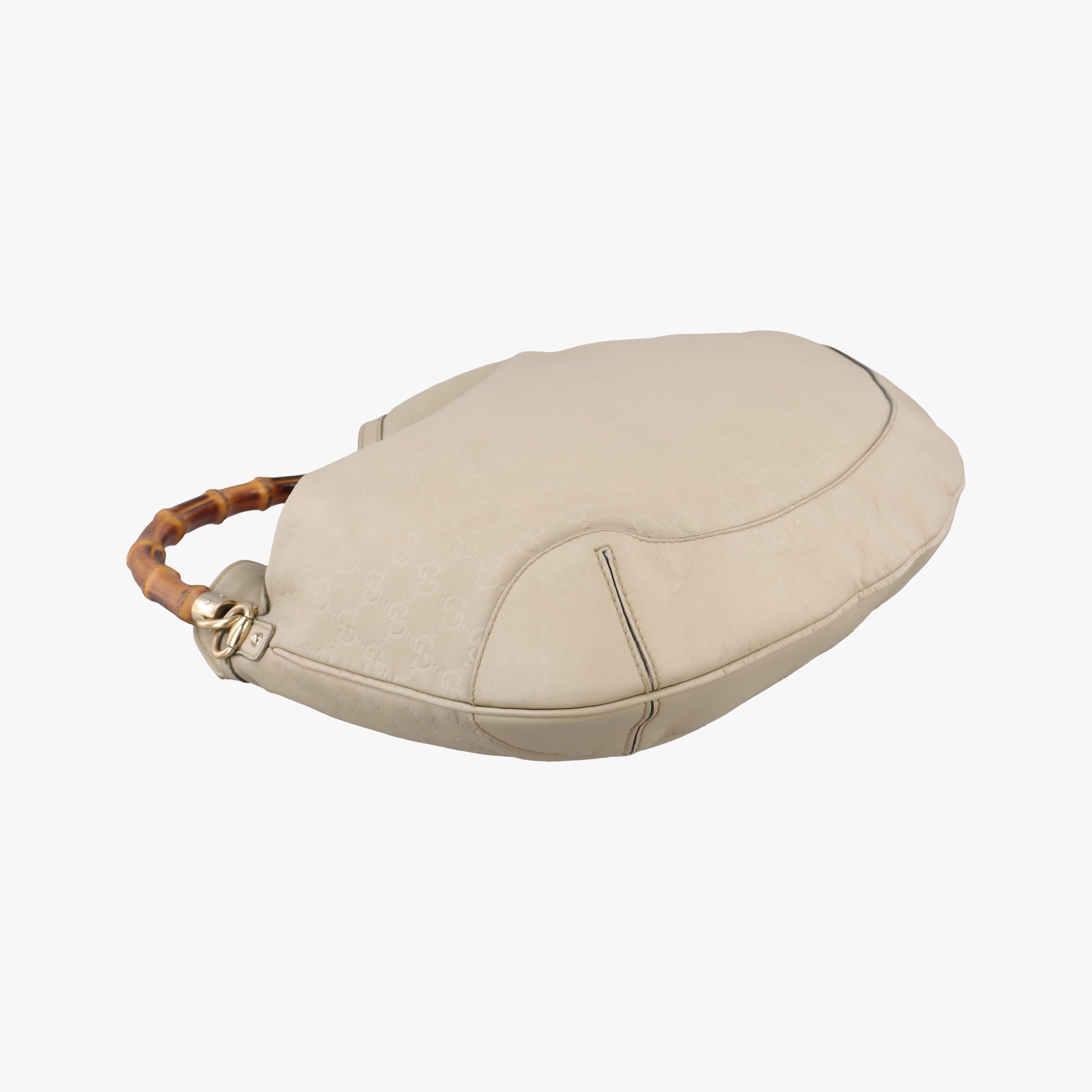 Pre-owned Gucci Bamboo White Leather 169976 shoulderbag | stylenewstar