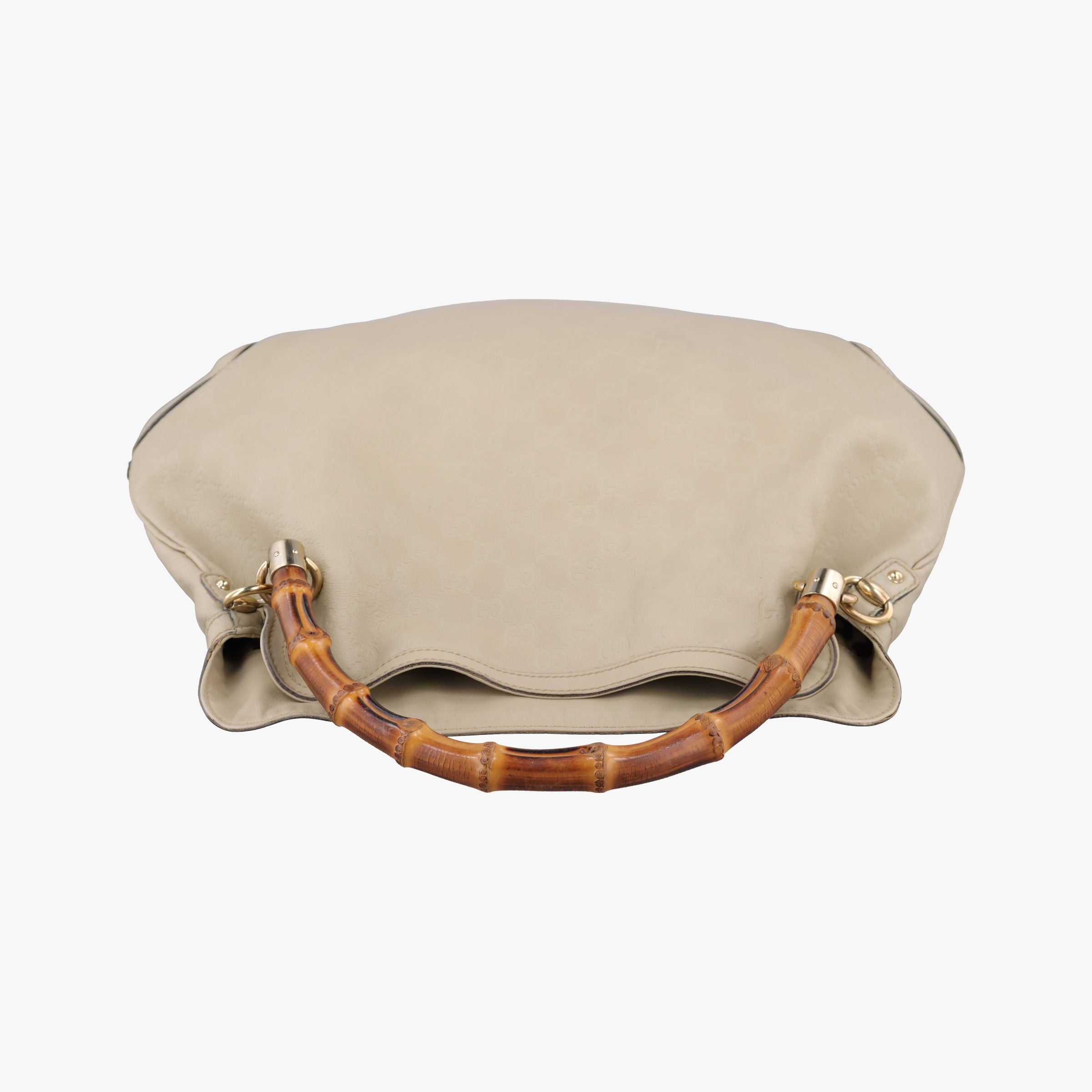 Pre-owned Gucci Bamboo White Leather 169976 shoulderbag | stylenewstar