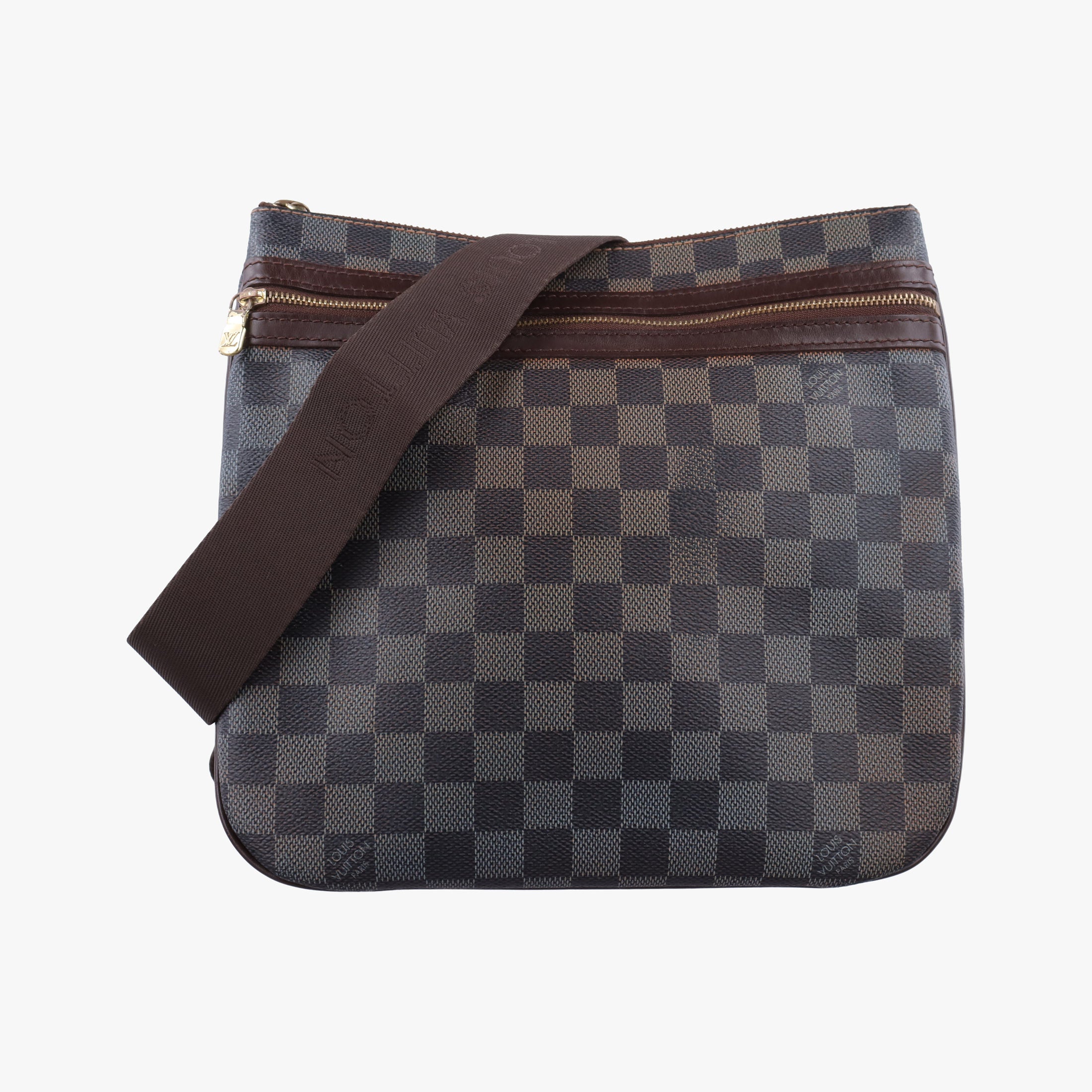 Pre-owned Louis Vuitton Pochette BOSPHORE EBENE Damier Canvas N51111 shoulderbag | stylenewstar