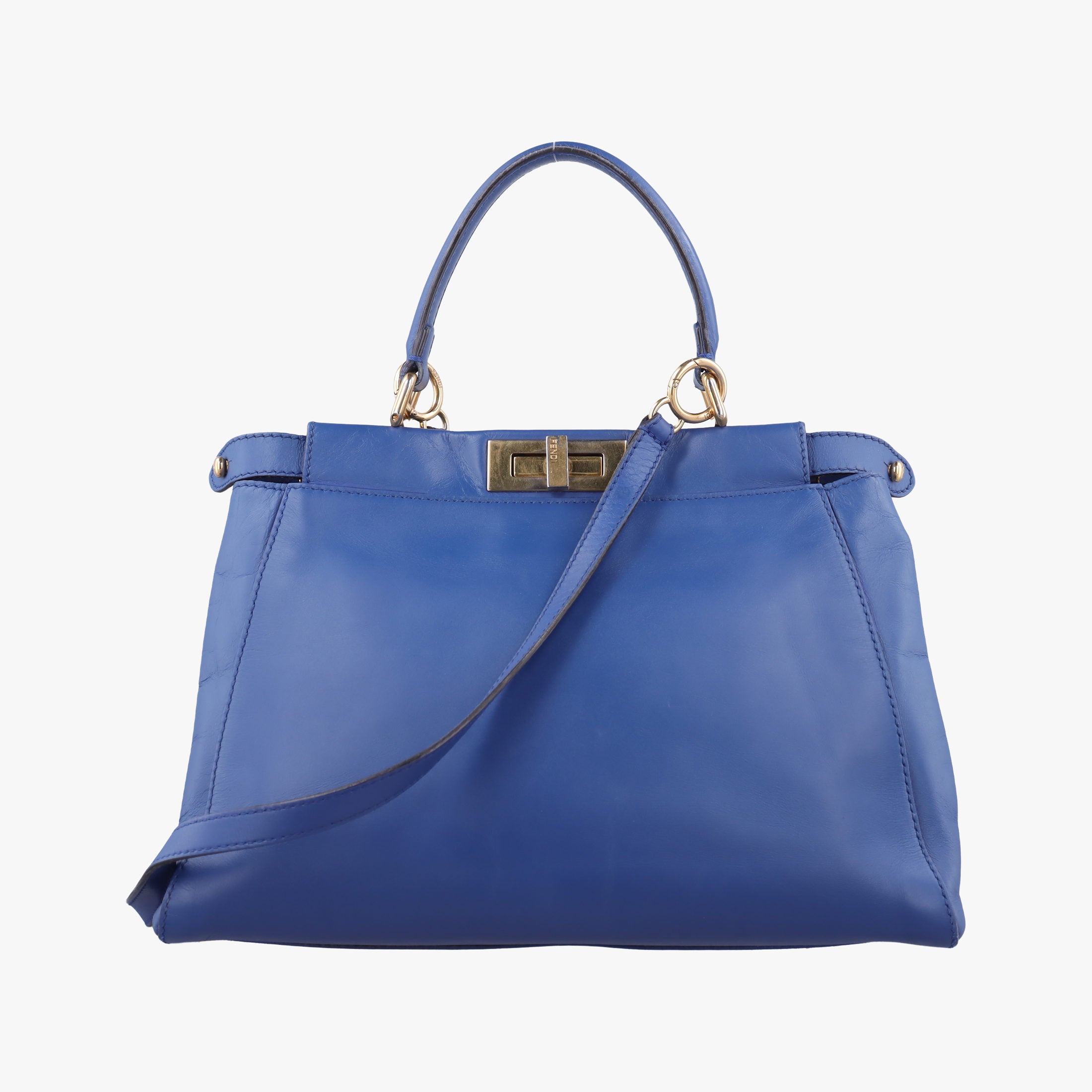 Secondhand Fendi PEEKABOO Blue Leather 8BN226 shoulderbag | stylenewstar