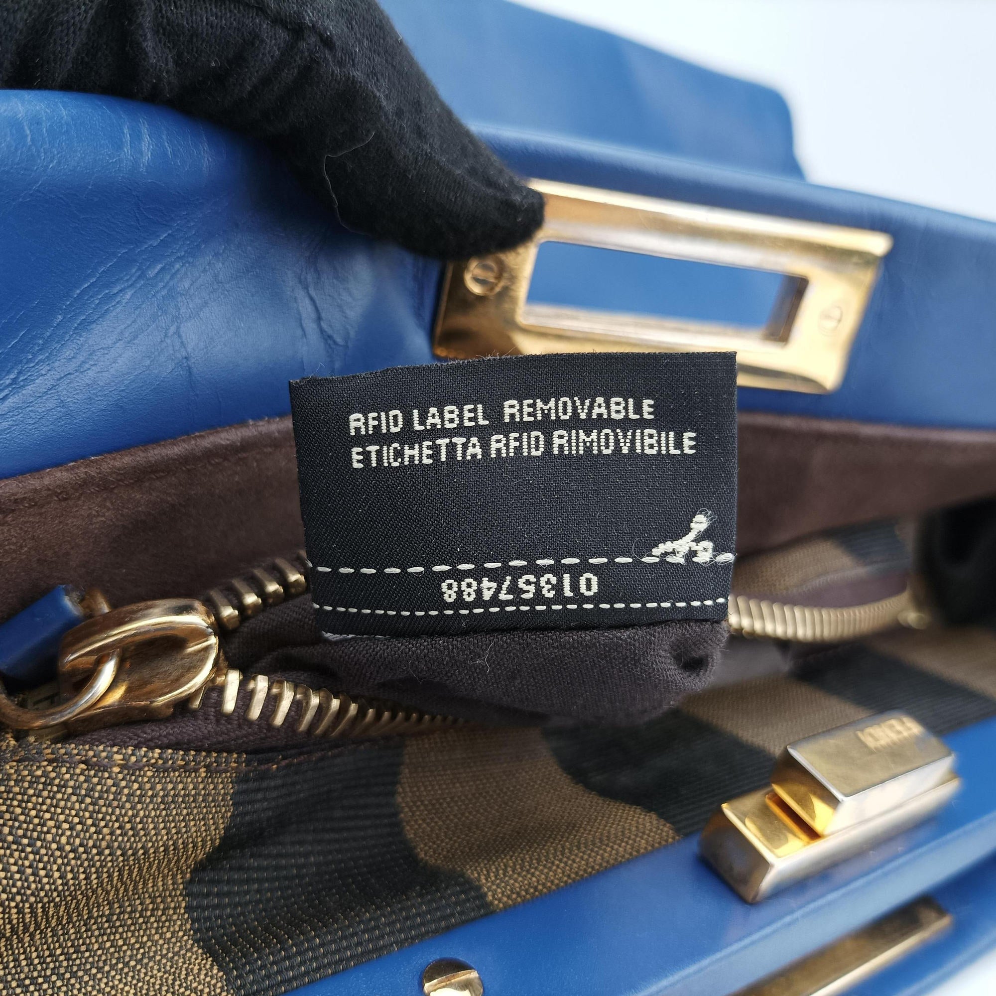 Secondhand Fendi PEEKABOO Blue Leather 8BN226 shoulderbag | stylenewstar