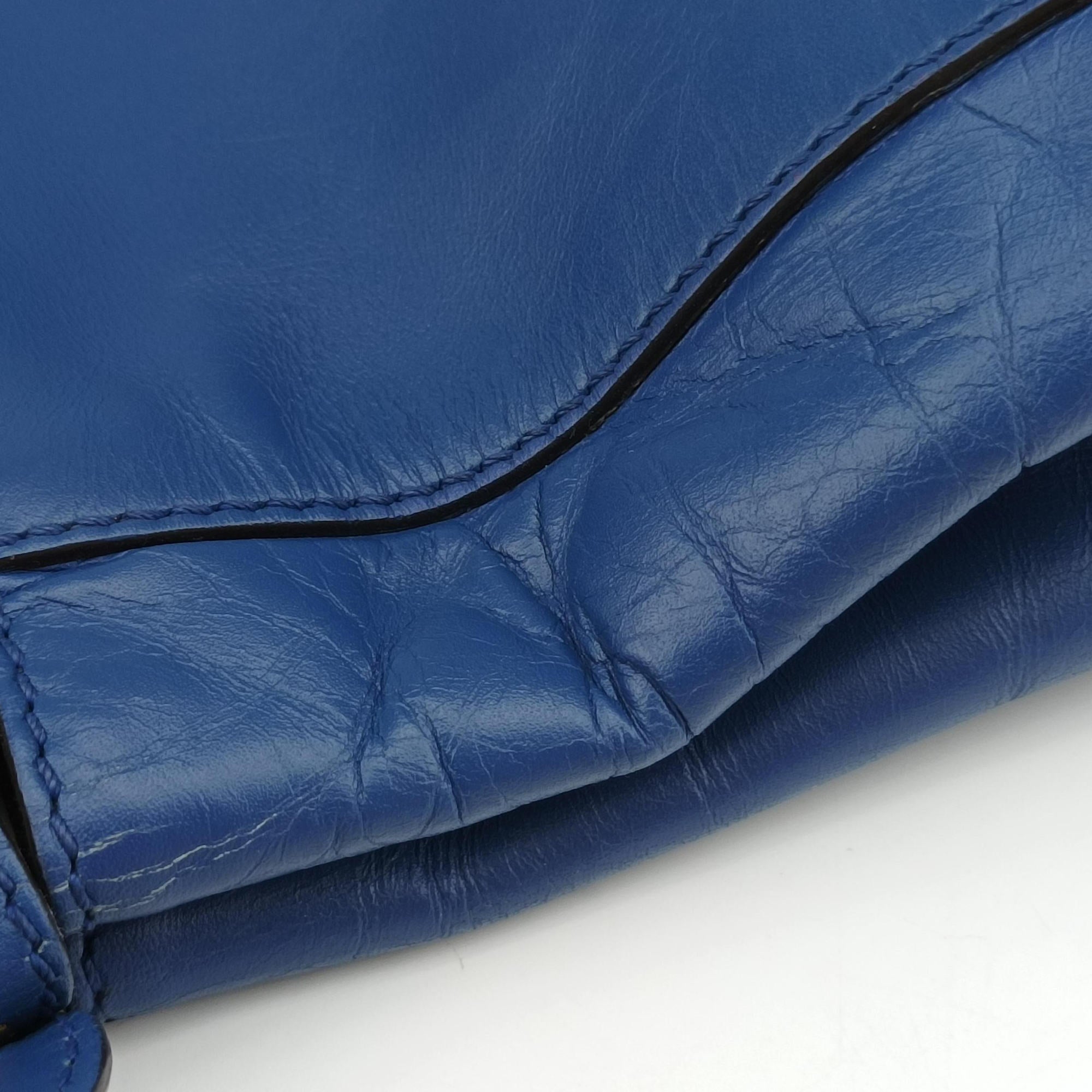 Secondhand Fendi PEEKABOO Blue Leather 8BN226 shoulderbag | stylenewstar
