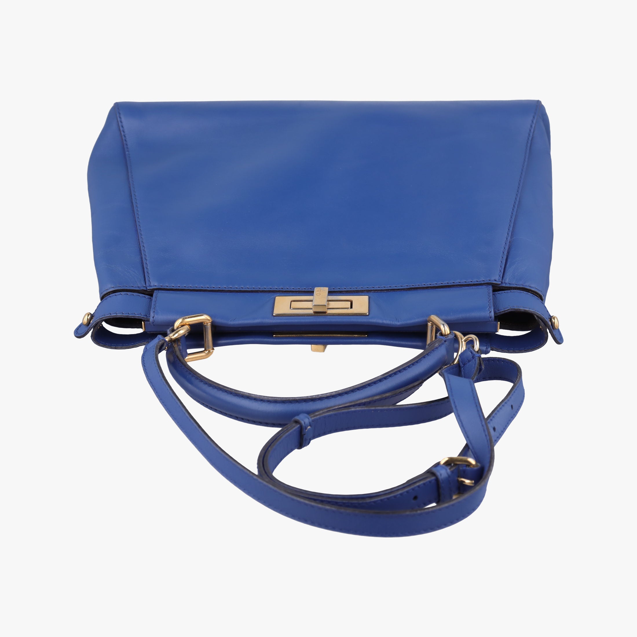 Secondhand Fendi PEEKABOO Blue Leather 8BN226 shoulderbag | stylenewstar