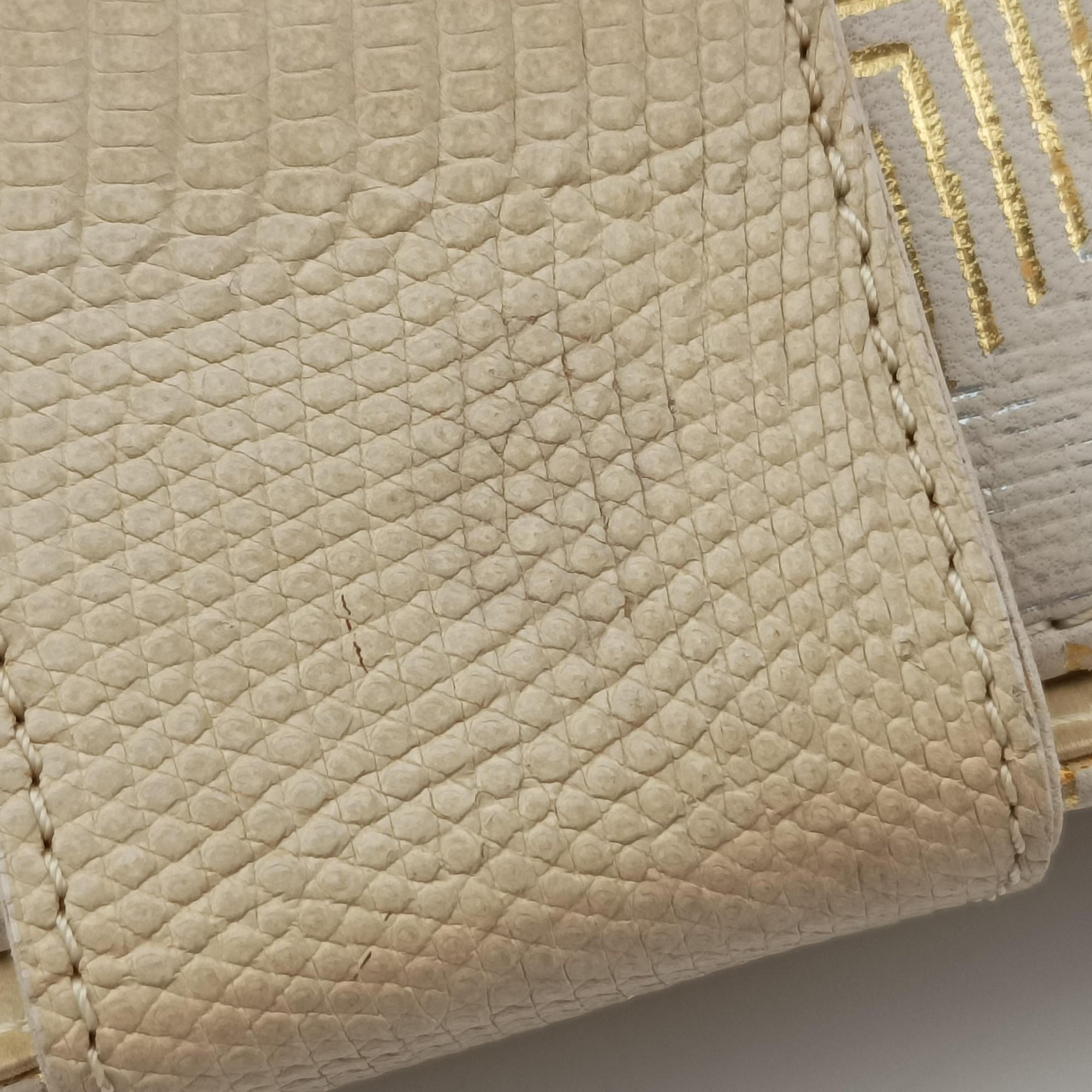Pre-owned Fendi Bento Box Beige×Golden Canvas×Leather 101633 shoulderbag | stylenewstar